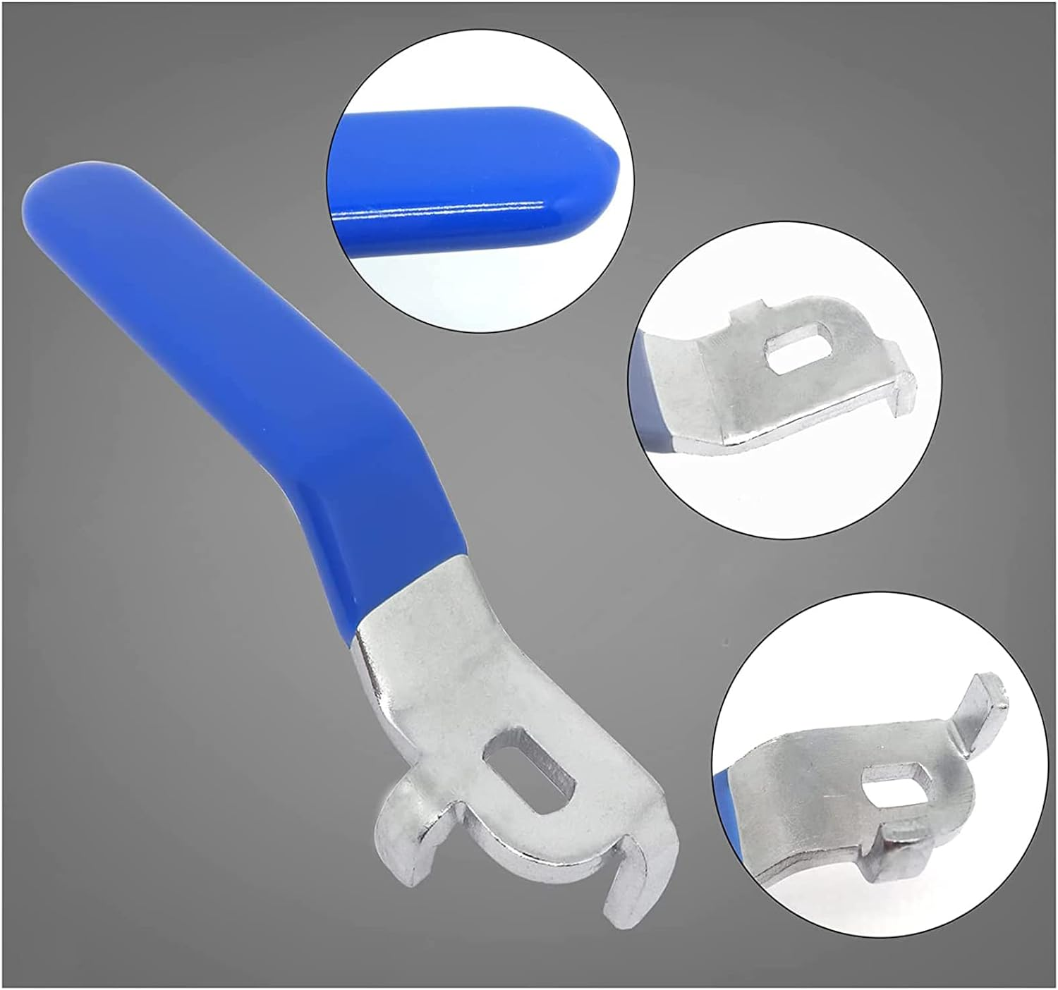 3Pcs Blue Lever Handle for Ball Valve Total Length 93Mm,Hole Size 5X8Mm,Hole Thickness 2Mm（5X8X2Mm） image number 3