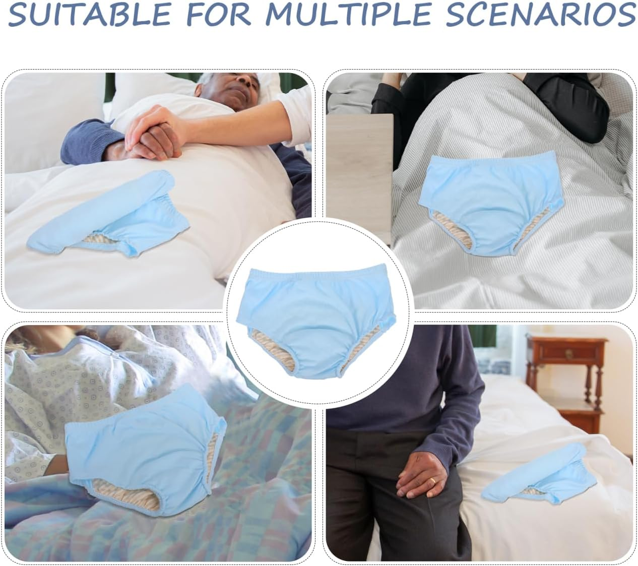 Reusable Elderly Incontinence Diaper Washable Urinary Underwear for Bedridden and Disabled Individuals Comfortable Lightweight and Breathable Cotton Pants image number 1