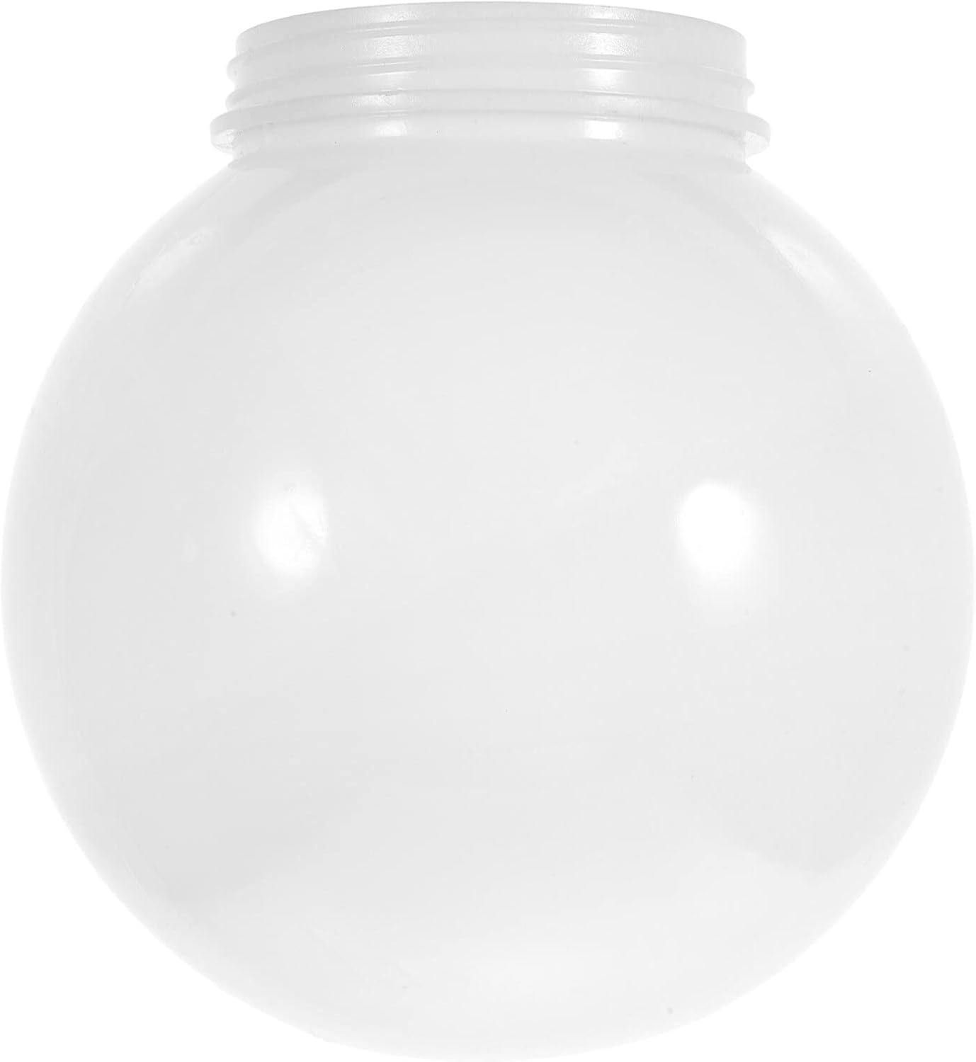 Ciieeo Acrylic Lamp Post Globe with 3.15Inch Threaded Neck White Lamp Shade round Plastic Outdoor Light Globe Screw Neck Wall Ceiling Fan Light Covers image number 4