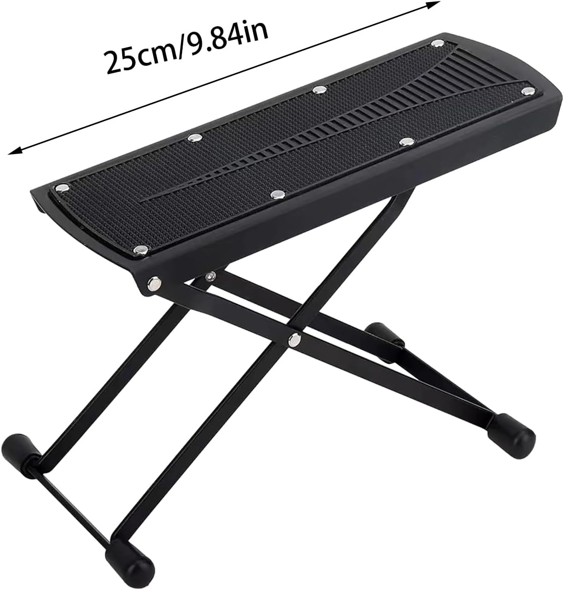 Adjustable Pedicure Foot Rest, Foldable Toe Stool, Non Slip Beauty Tool along 6 Height Levels, Black Stand with 220Lbs Load Capacity for Salon and Home Use 9.84 Inches image number 3