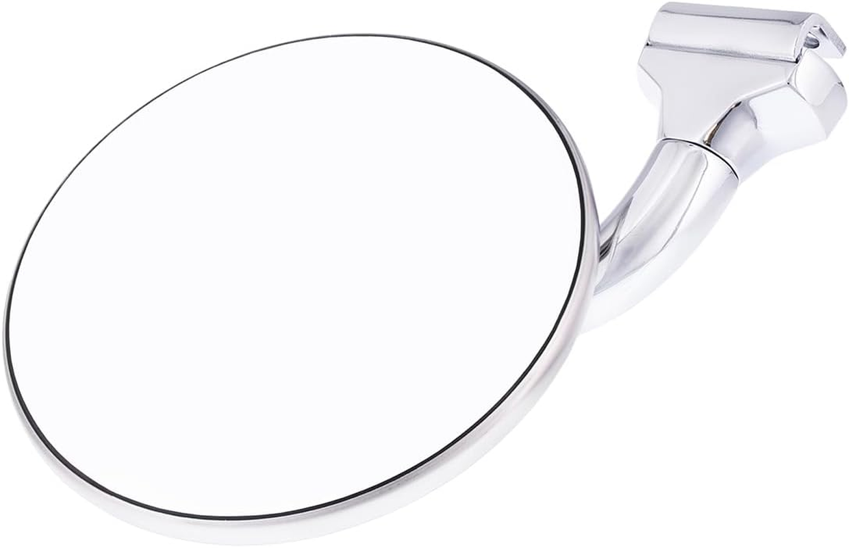 United Pacific C5001-CVX, 4" Curved Arm Peep Mirror W/Convex Mirror Glass, Door Edge Mirror, Chrome Plated, Wide Angle Vision - ONE Mirror image number 1