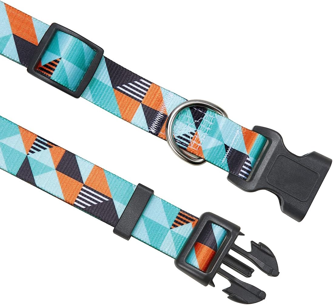 Mihqy Dog Collar with Bohemia Floral Tribal Geometric Patterns - Soft Ethnic Style Collar Adjustable for Small Medium Large Dogs image number 5