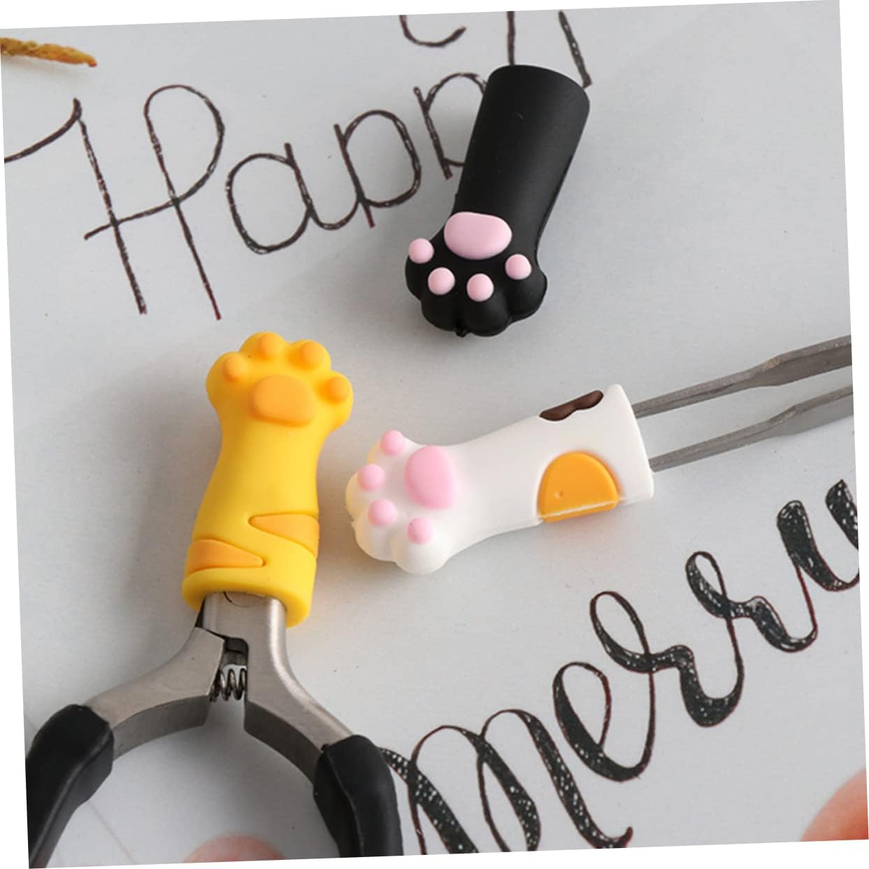 Baluue 3Pcs Nipper Cover Protective Sleeve for Cat Grooming Nail Cuticle Scissors Tweezers Pet Nail Clippers Tool image number 1