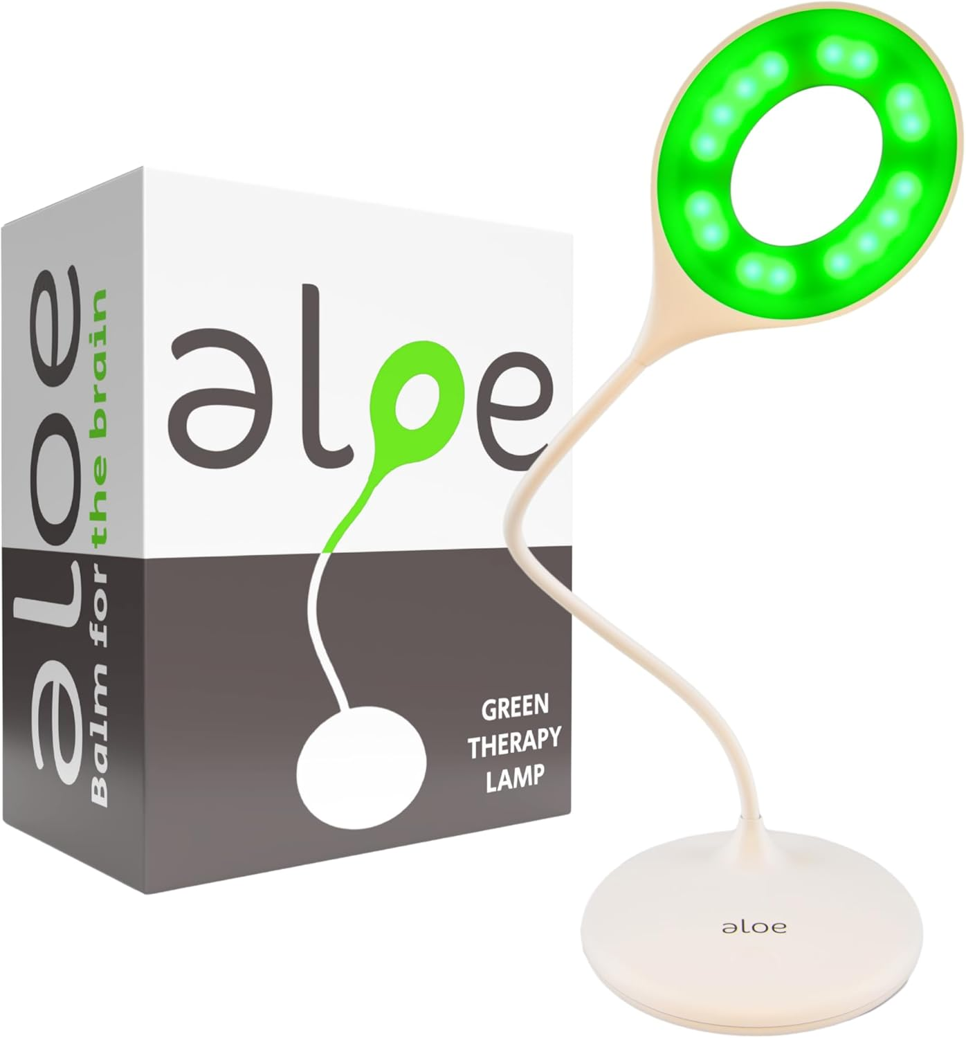 Green Light Therapy for Relieving Migraines, Anxiety and Insomnia - 16" Wireless Desk Lamp, Dual White & 520Nm LED with Adjustable Brightness | USB Rechargeable & Portable image number 2