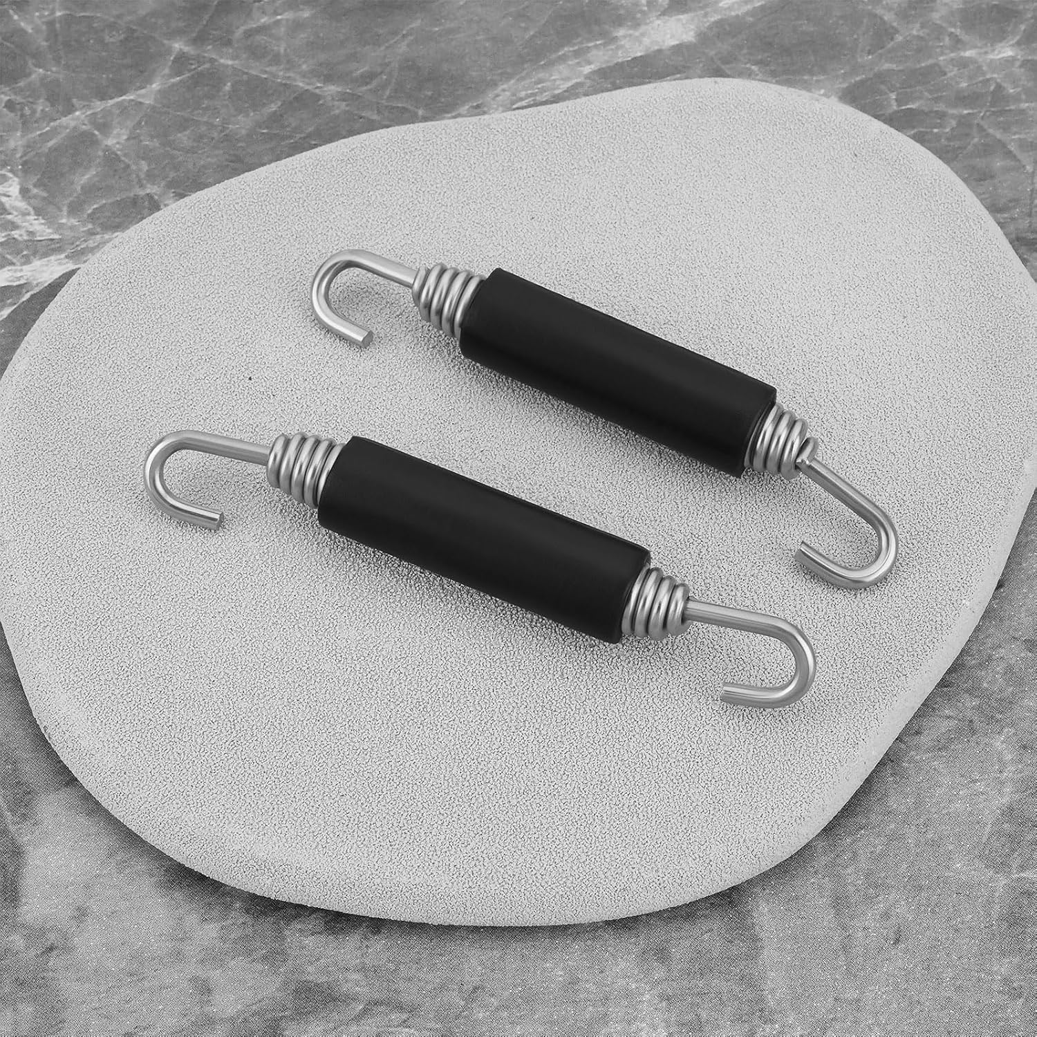 Briny River 2PCS Motorcycle Exhaust Expansion Springs 8.5Cm Motorbike Exhaust Tension Spring for Motorcycle Scooter - 1X Spring, 1X Spring Hook image number 4