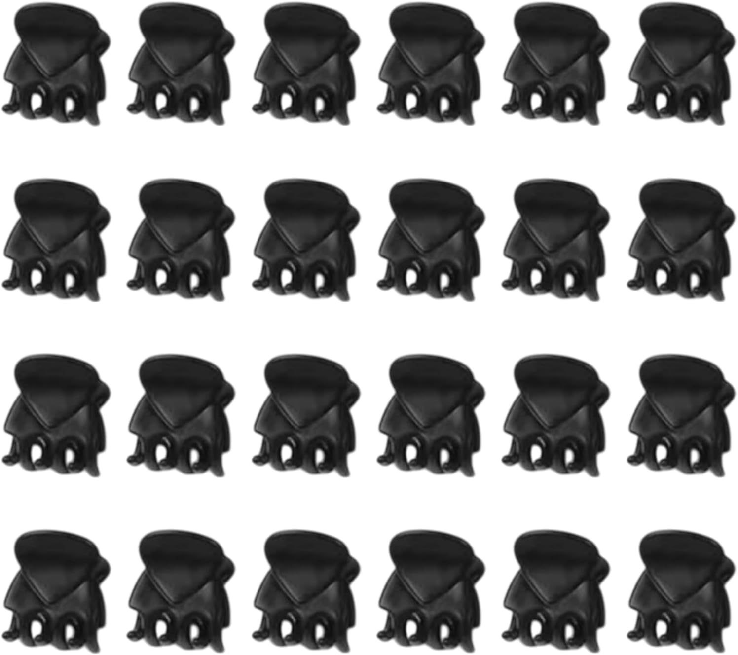 Small Hair Clips, Mini Hair Clips, Pack of 24 Hair Claw Clips, Plastic Hair Claw, Non-Slip Handle, Small Jaw Clips for Girls and Women (Black) image number 1