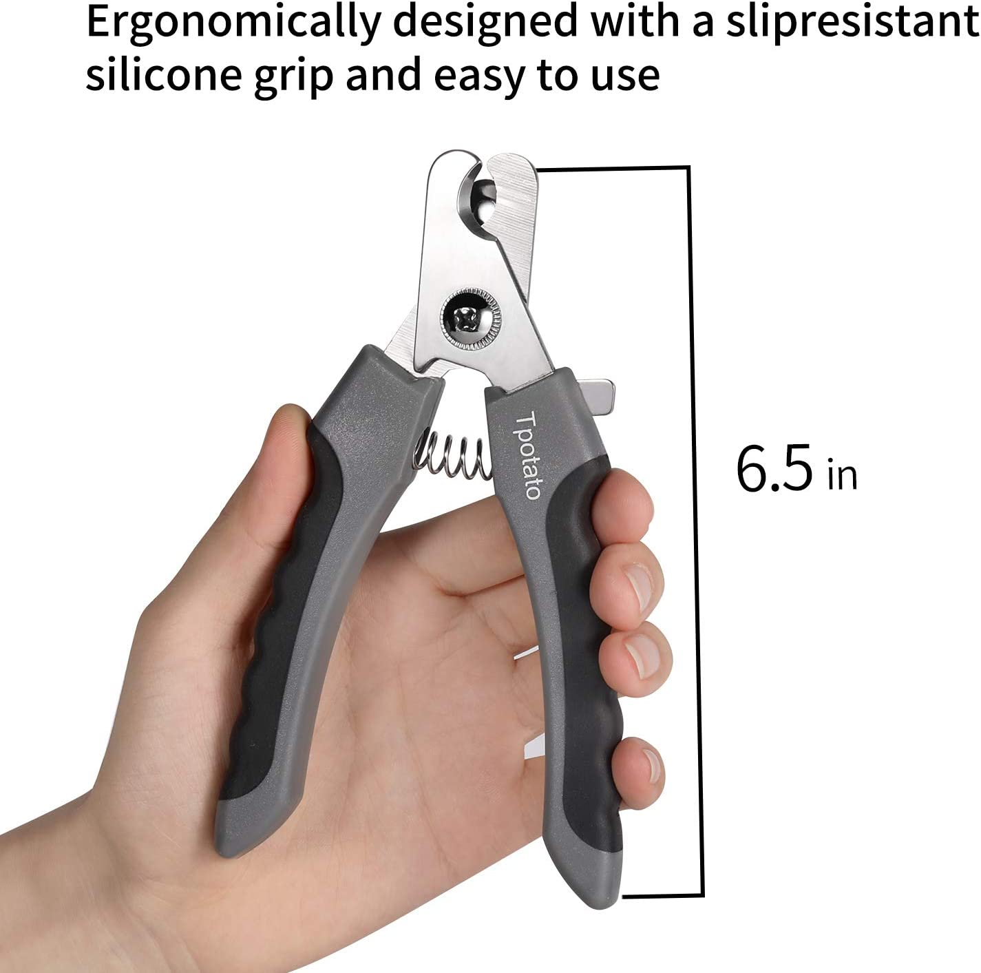 Tpotato Dog Nail Clippers, Dog Nail Trimmer Large Breed with Quick Sensor,Safari Professional Cat Nail Clipper with Safety Guard and Nail File. image number 1