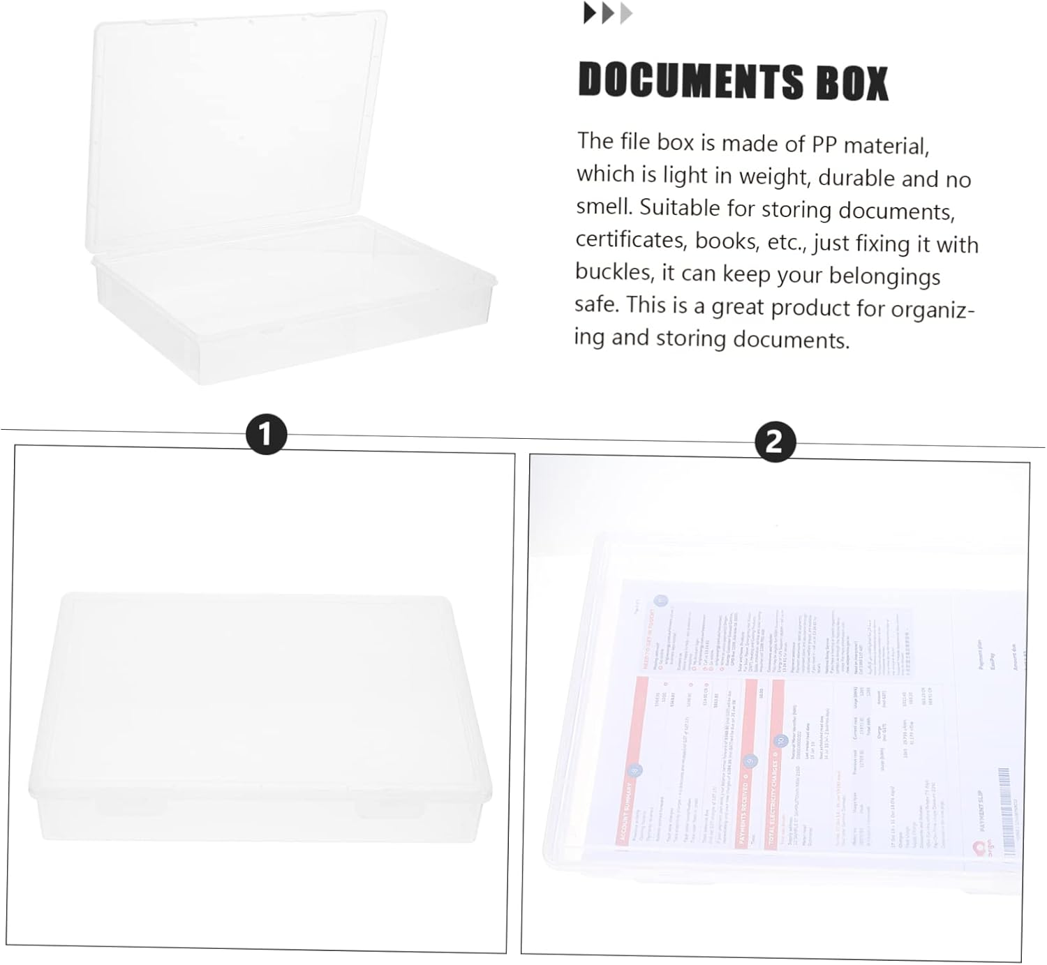 SHINEOFI Large Capacity Document Organizer Desktop File Storage Box A4 Paper Box for Office Desk Filing and Document Storage image number 5