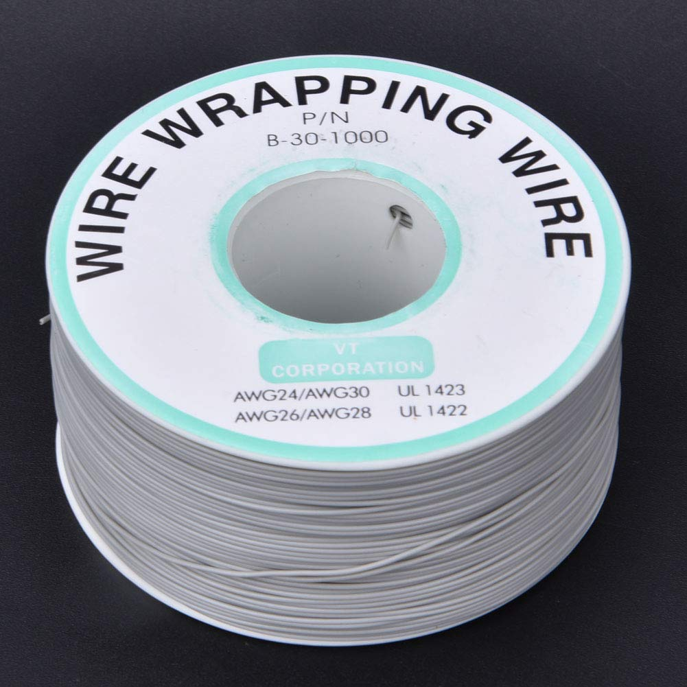 Marhynchus Gray OK Wire Printed Circuit Board Repairing Tin Plated Copper 30AWG Wrapping Jumper Wire Copper 30AWG 300 M image number 6