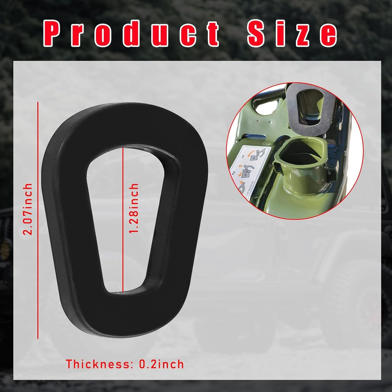 5 PCS Jerry Can Gaskets, Rubber Fuel Can Gaskets Replacement, Rubber Rings Heat Resistant and High Sealing, Automotive Oil Drum Seal Ring Gasket for 20L NATO Jerry Can Spout