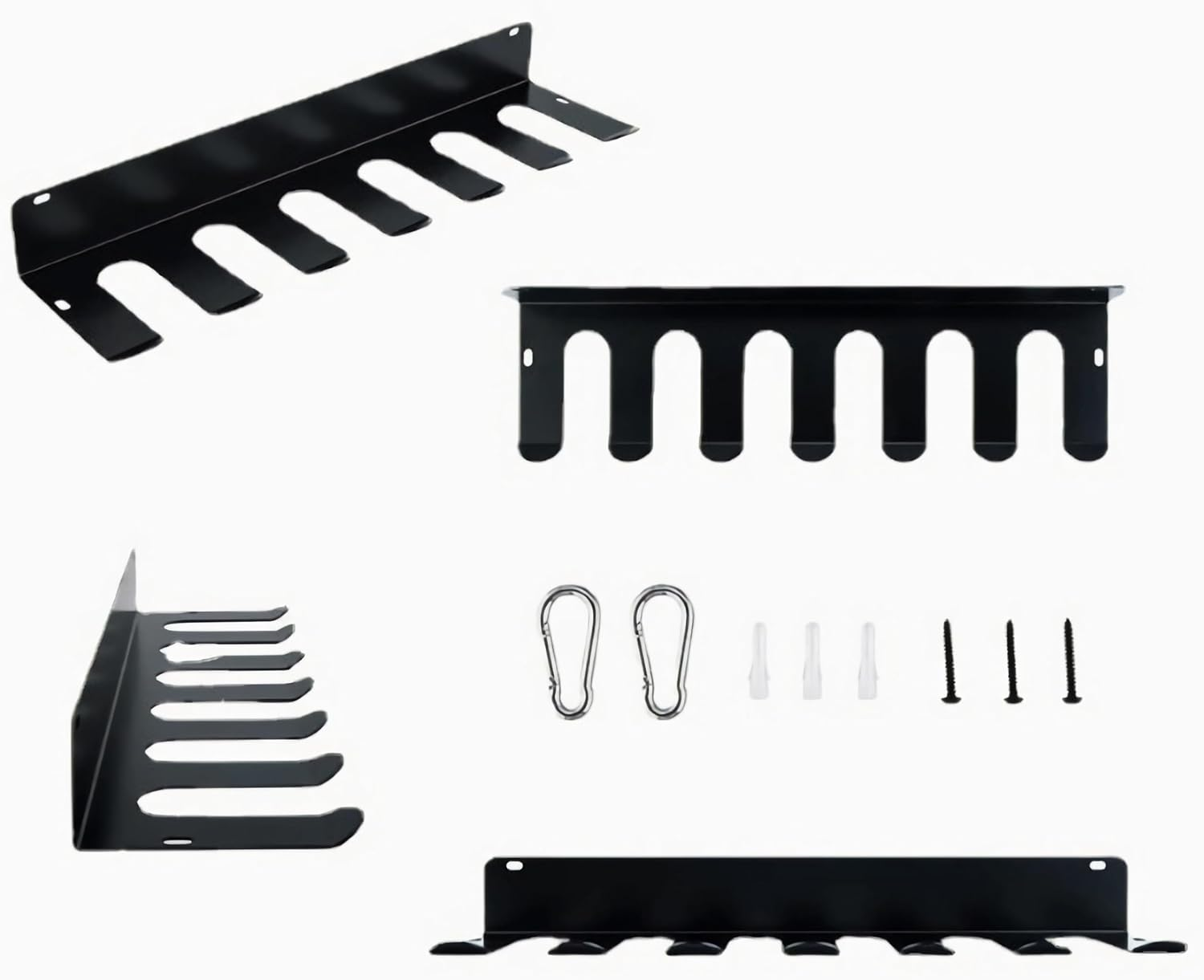 Heavy Duty Metal Baseball Bat Rack,Baseball Softball Bat Hanger Display Shelf with 2 Hanging Buckles, Hold 12 Baseball/Softball Bats, Multi-Purpose Wall Mount Sports Equipment Organizer Holder image number 5