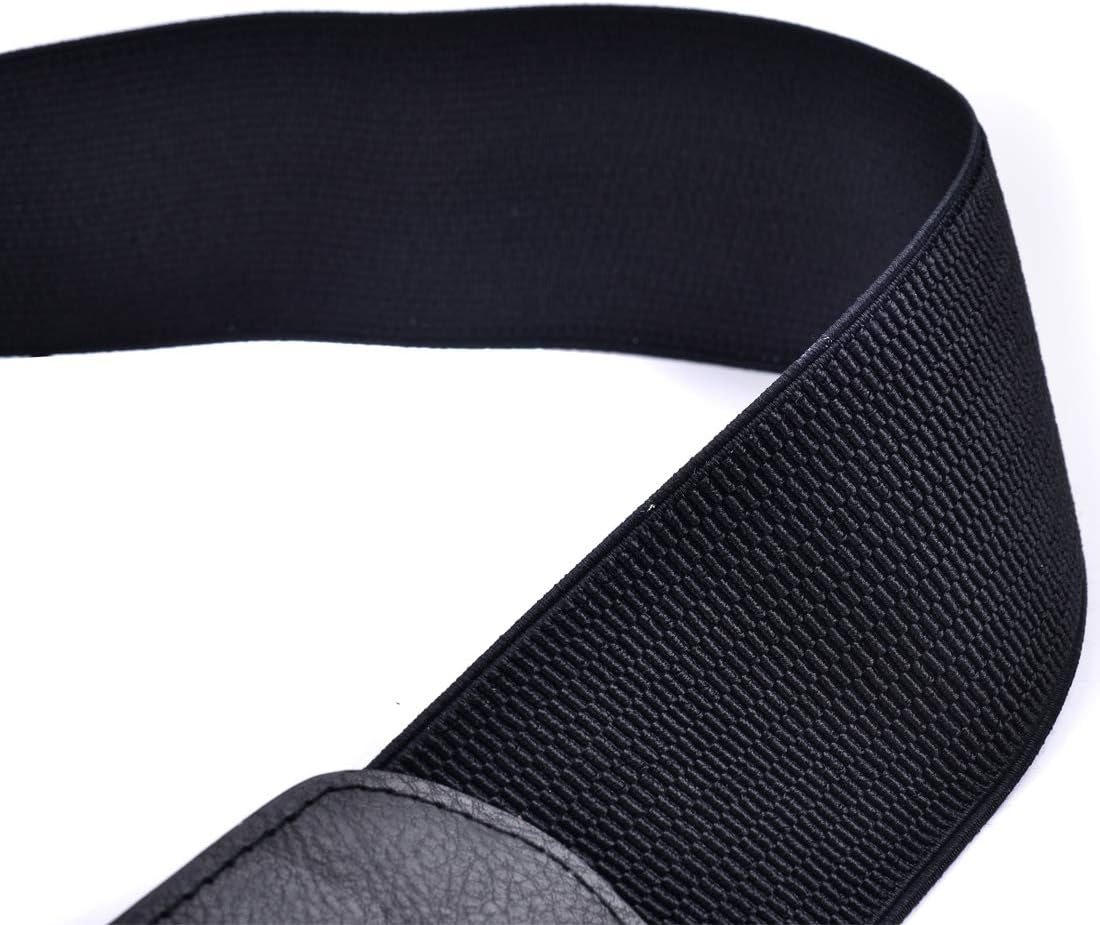 Beltox Women Elastic Belt Dress Stretchy Wide Waist Vintage Thick Cinch PU Leather &hellip; image number 6