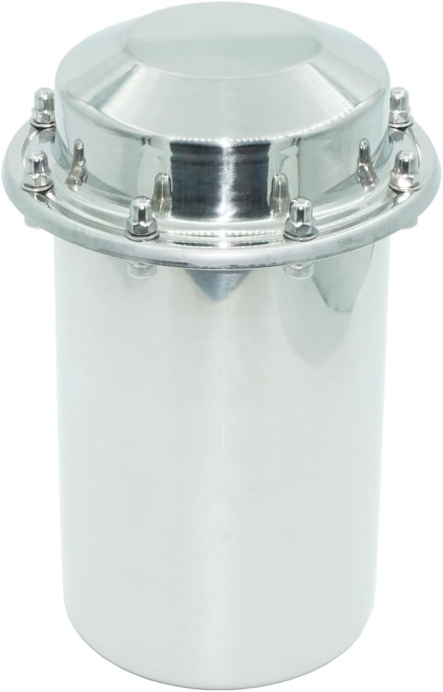 Soclaay Stainless Steel Time Capsule Anti-Corrosion Waterproof Storage Container for Keepsakes Letters Cards Photos and All Important Memories Storage and Commemorate (8.1 INCH) image number 2