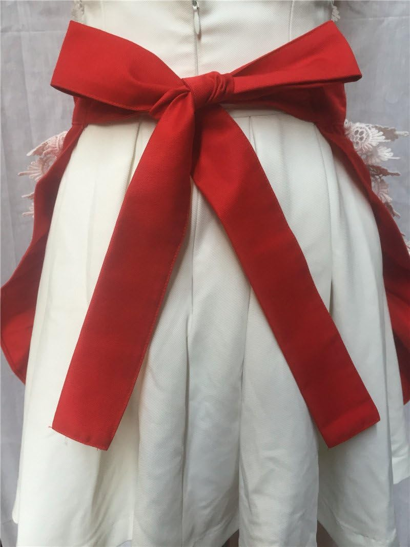 Hyzrz Lovely Lace Work Adjustable Apron Home Shop Kitchen Cooking Women Ladies Aprons with Pocket for Gift image number 6