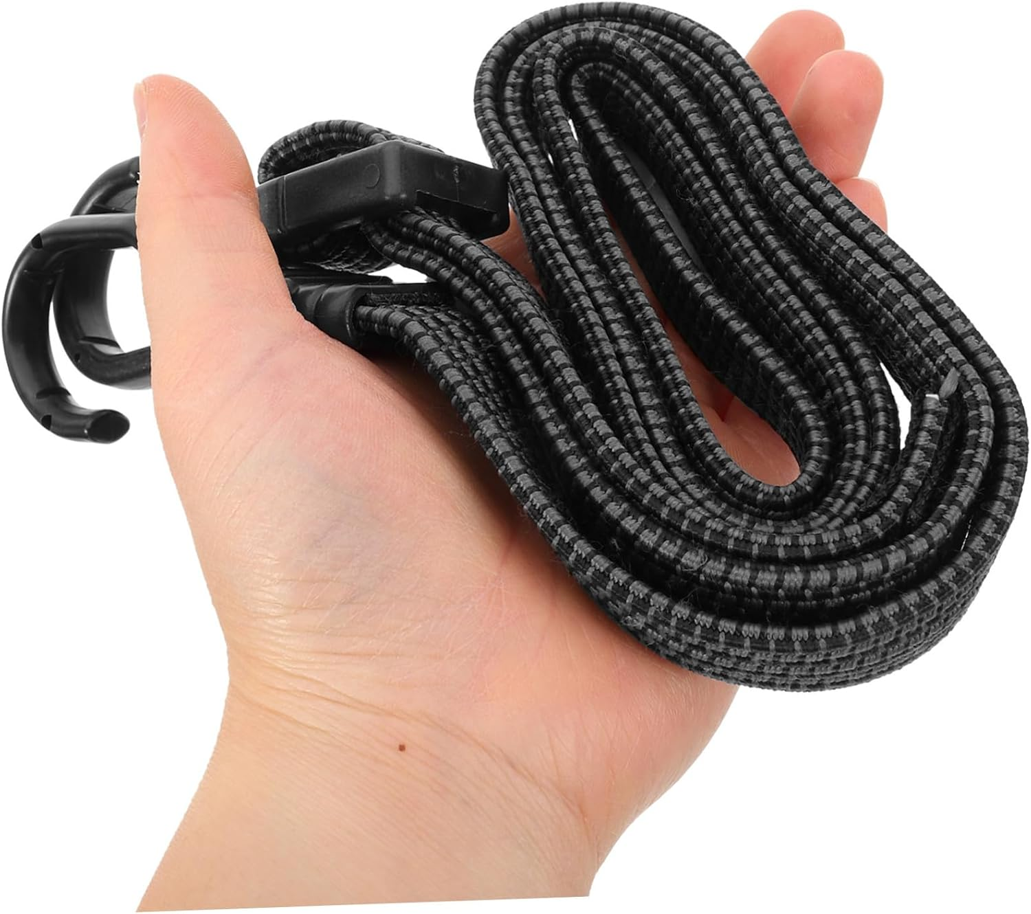 2Pcs Flat Bungee Cords with Hooks Elastic Cargo Tightening Straps for Motorcycle Bike Kayak Luggage Fixing Tie down Rope image number 6