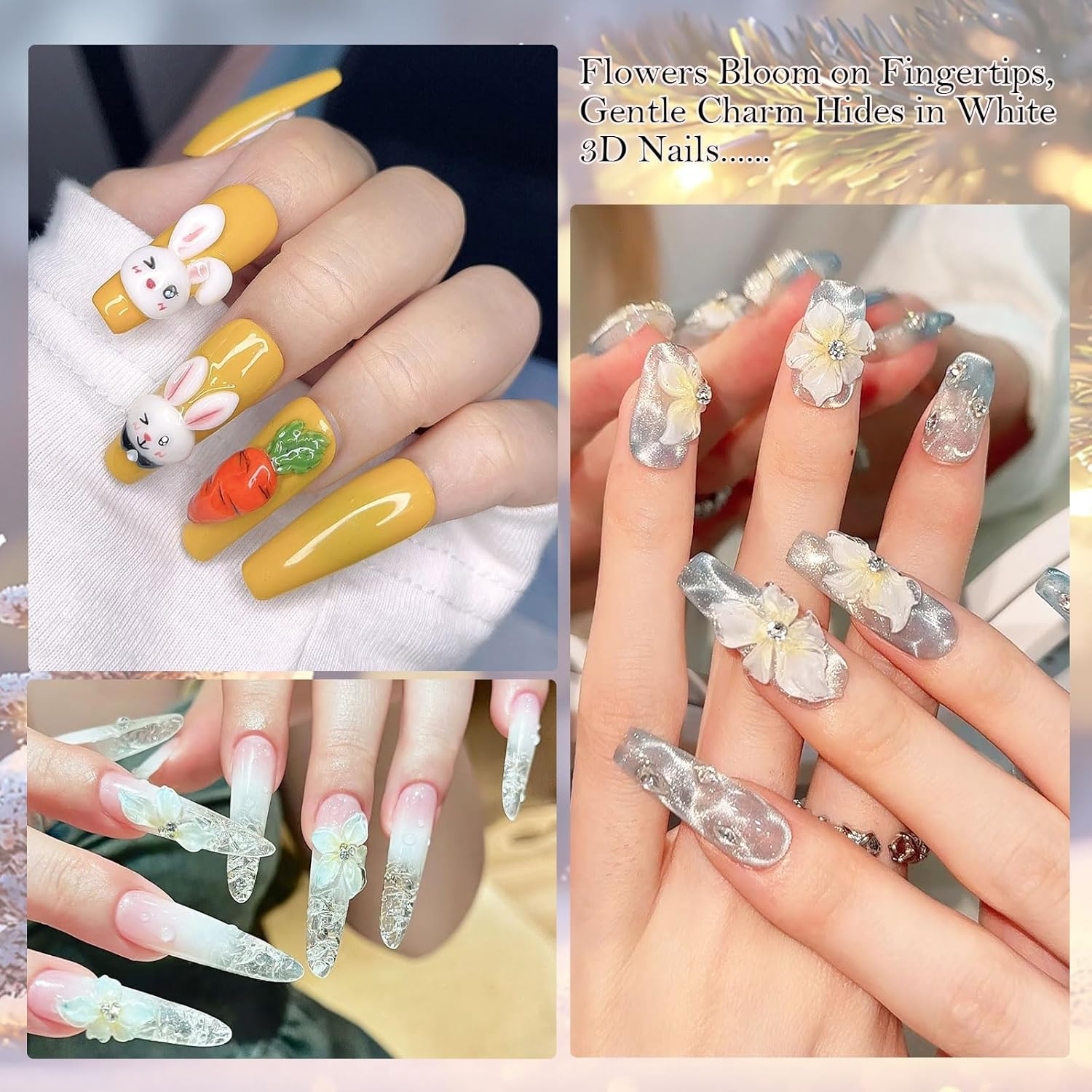 NAILGIL Clear and White Solid Builder Gel Nail Extension, Solid Nail Glue Gel 3D Nail Sculpture with Nail Shape, Nail Art, Salon DIY at Home, 30 G (1 Fl Oz) image number 1