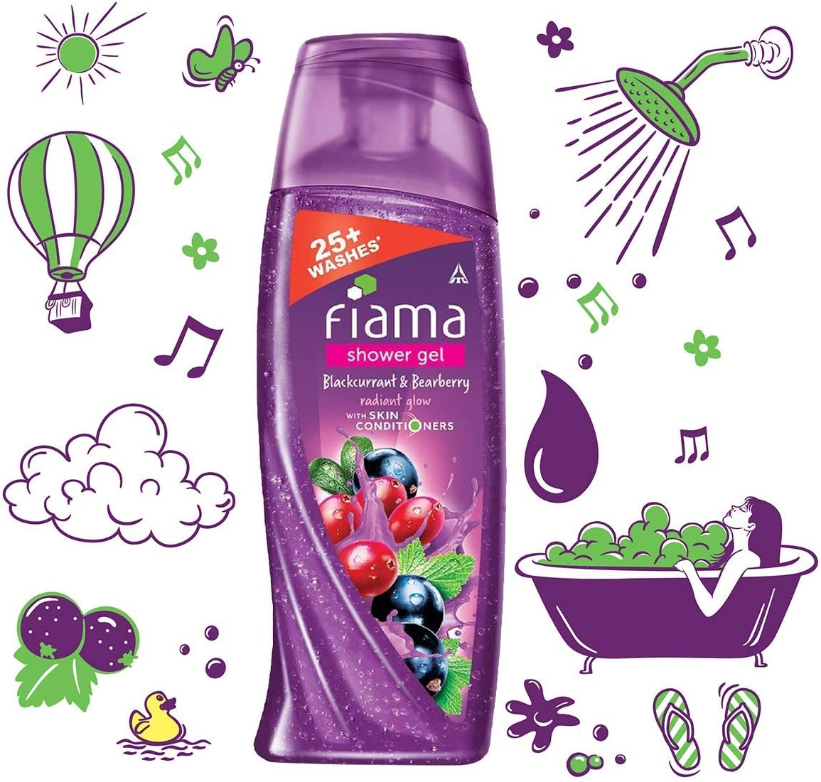 Fiama Di Wills Shower Gel, Blackcurrant & Bearberry - 100 ML image number 5
