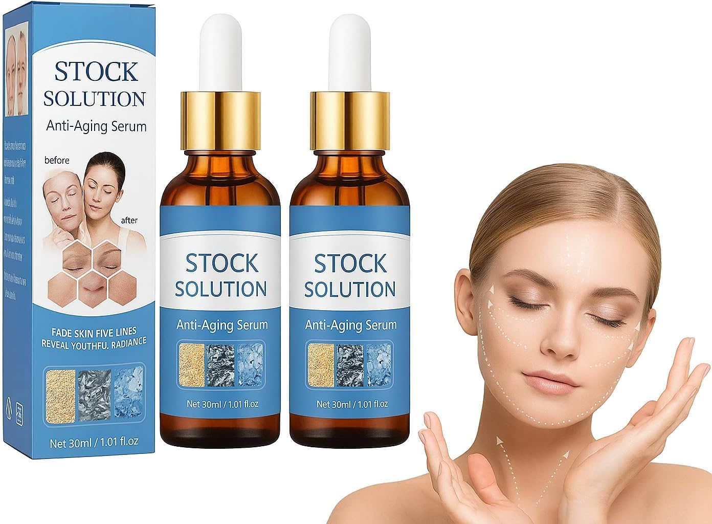 Firming & Wrinkle-Reducing Stock Solution Facial Serum, 2 PCS &ndash; Instant Lifting & Hydrating Anti-Wrinkle Formula image number 4