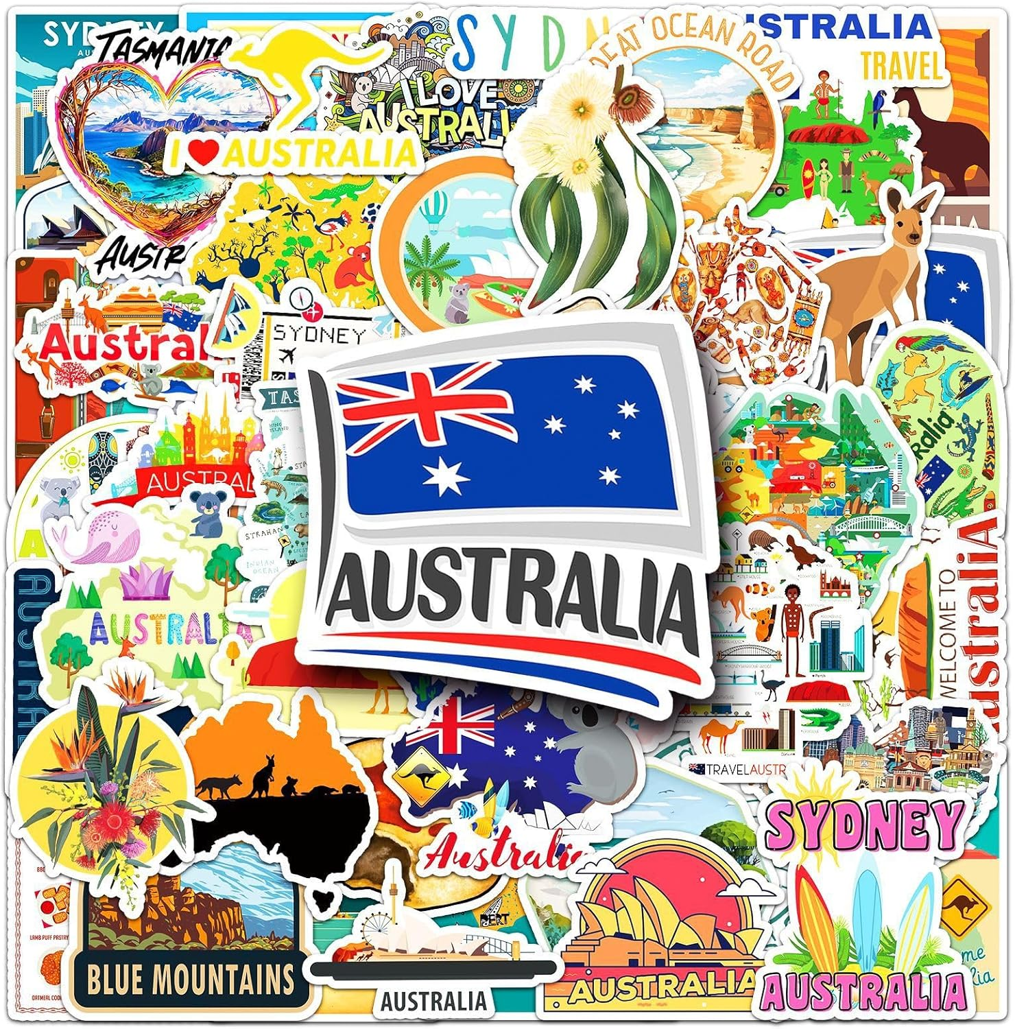 50 PCS Microorganism Decals Vinyl Waterproof Stickers for Children,Teens,Adults,Boys,Girls,Kids Stickers for Computer,Bicycle,Skateboard,Laptop,Phone,Luggage,Water Bottle