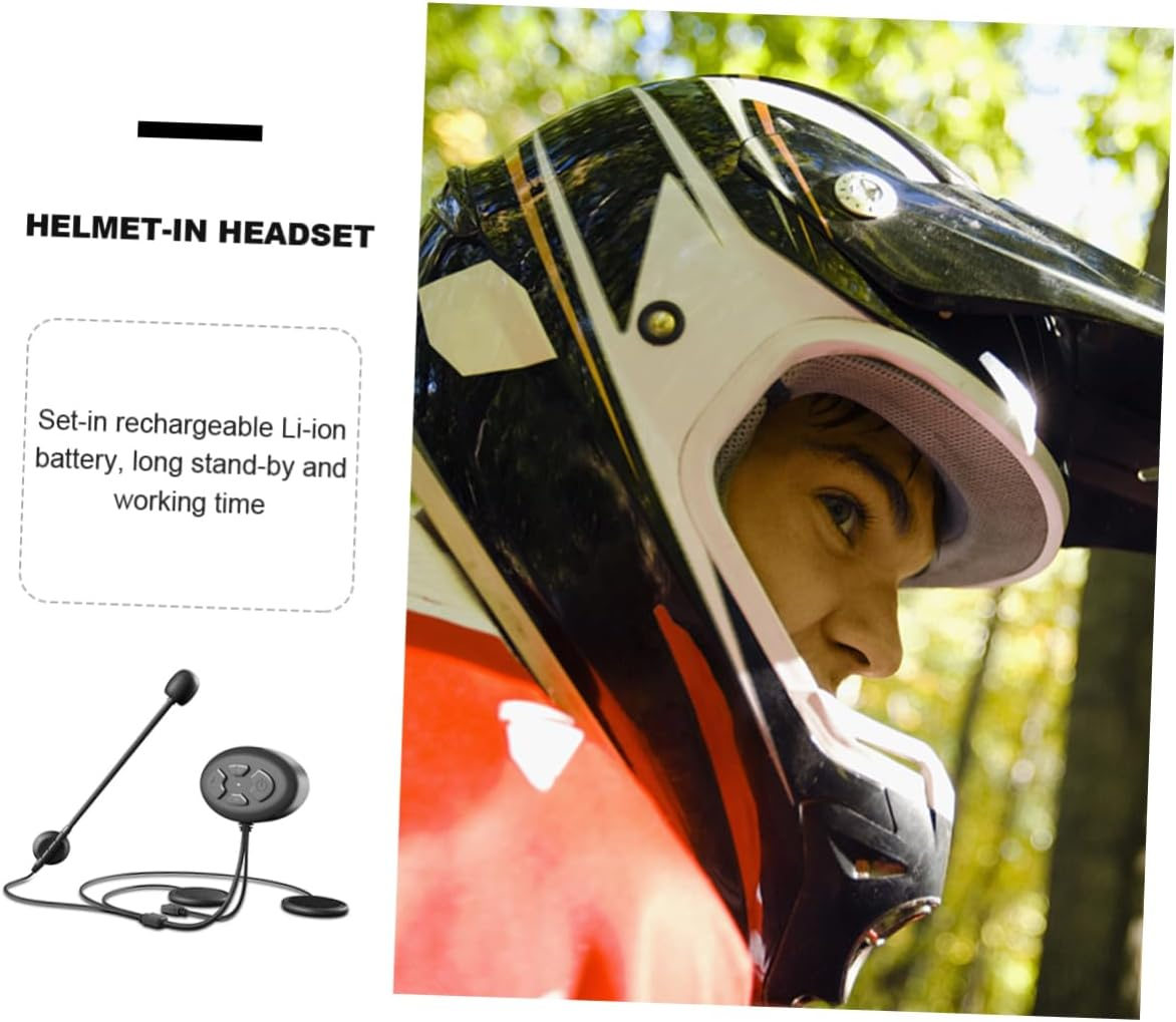 Jojofuny Dk11 Motorcycle Helmet Headset Wireless Earphone Ip54 Waterproof Riding Headset Compatible Outdoor Motorbike Riding image number 1