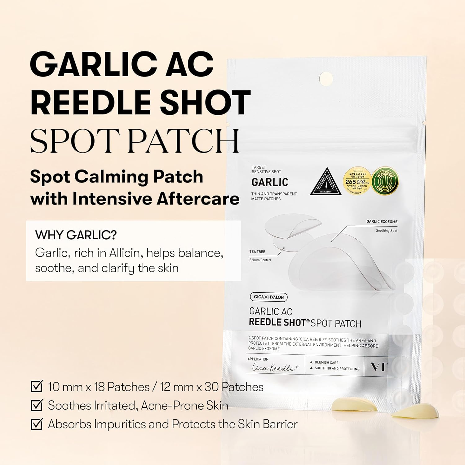 VT COSMETICS Garlic AC Reedle Shot Spot Patch (48 Patches) image number 3