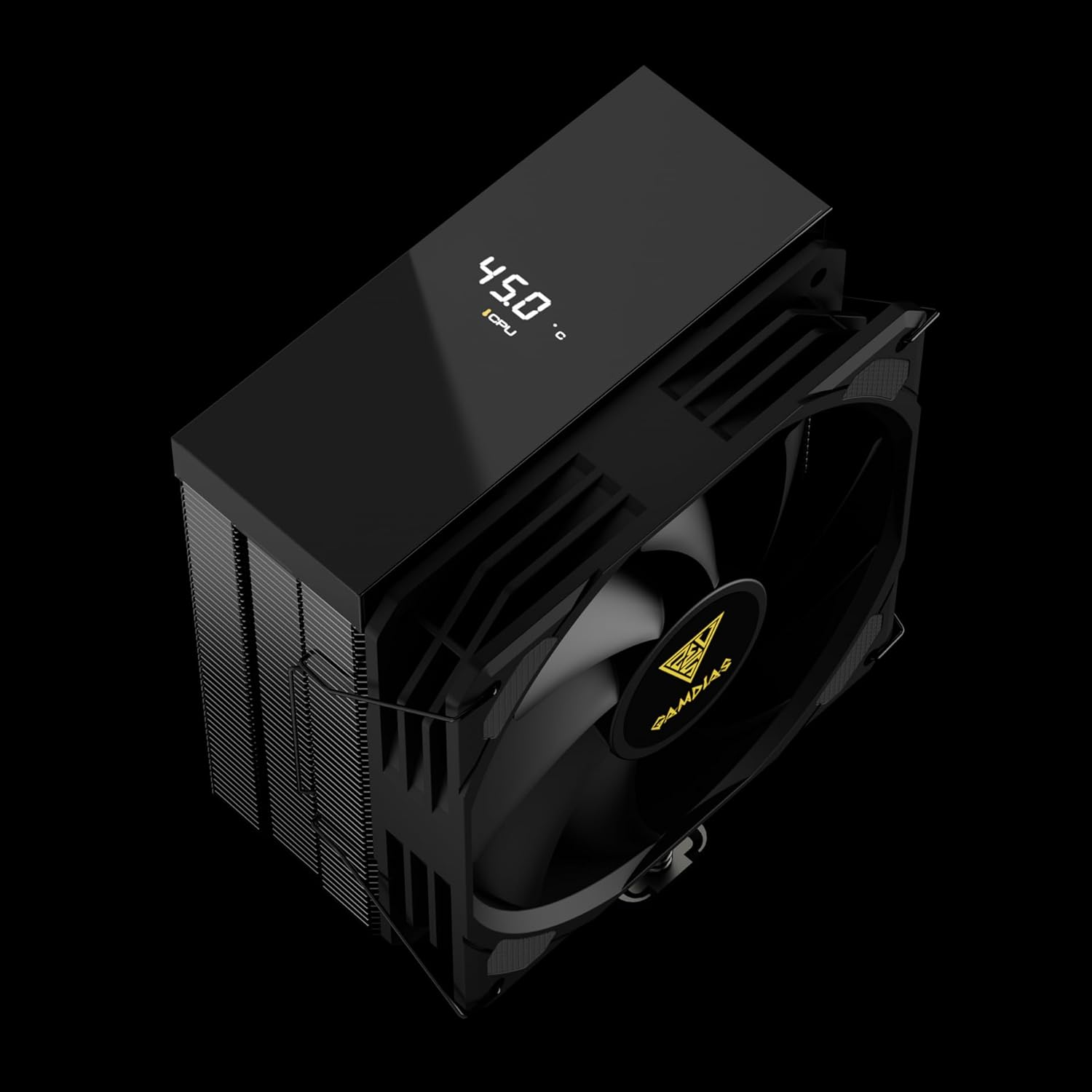 Gamdias CPU Air Cooler Digital Display PWM Fan 4 Copper Heat for Intel LGA1700 AMD AM5, 120Mm Hydraulic Bearing PWM Fan, 2.63 Mmh2O, Support LGA1700/1151/1150/1155/1156/1200/2011/2066/AM5/AM4 (Black) - White image number 7