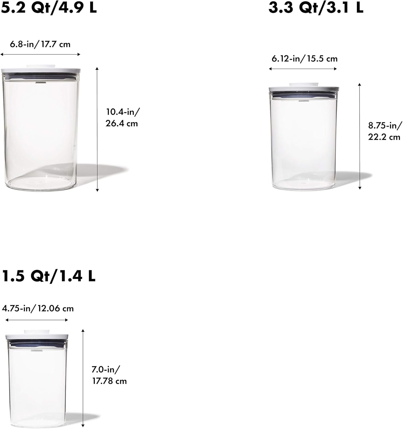 Oxo Good Grips POP 2.0 3-Piece round Canister Set image number 1