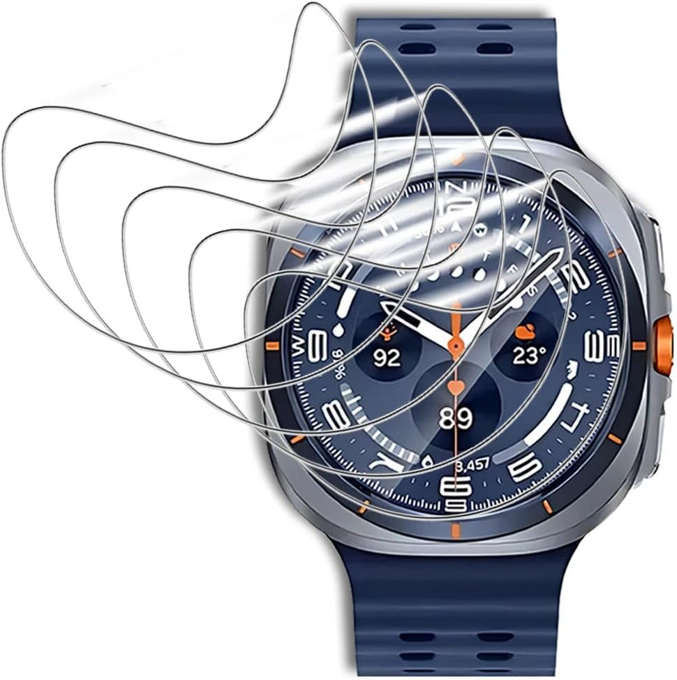 TPU Gel Screen Protector for Samsung Galaxy Watch 7/6/5/4 40 Mm Flexible Hydrogel Film Transparent Protector Ultra Thin Touch Sensitive Automatic Repair Pack of 6 image number 3