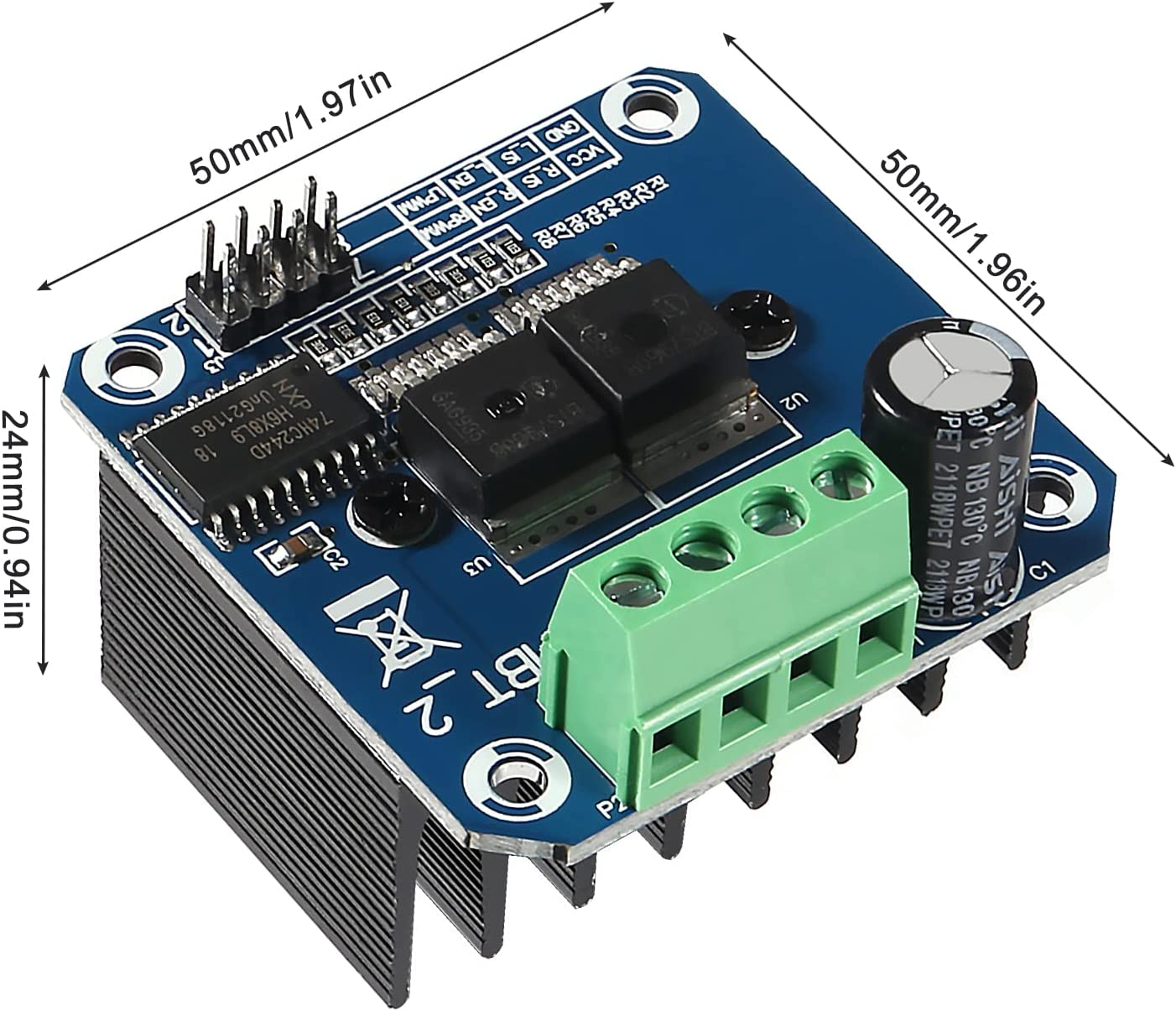 3Pcs BTS7960 43A H-Bridge High Power Motor Driver Module DIY Smart Car Current Diagnostic Current Limit image number 4