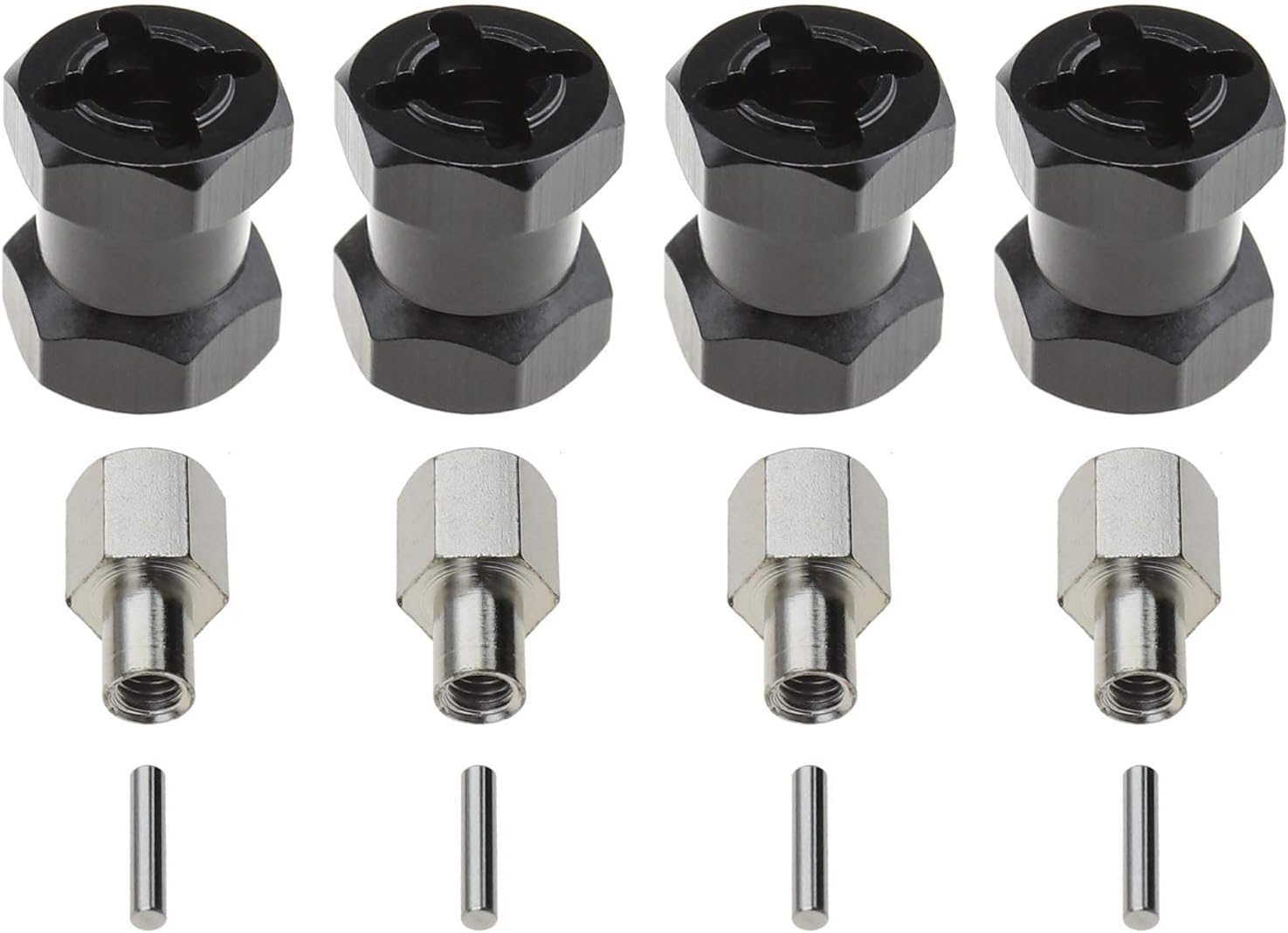 4Pcs 12Mm RC Wheel Hub Hex Extenders 15Mm Extension Hex Drive Adapter Combiner Coupler Fit for 1/10 Remote Control Crawler Car image number 1
