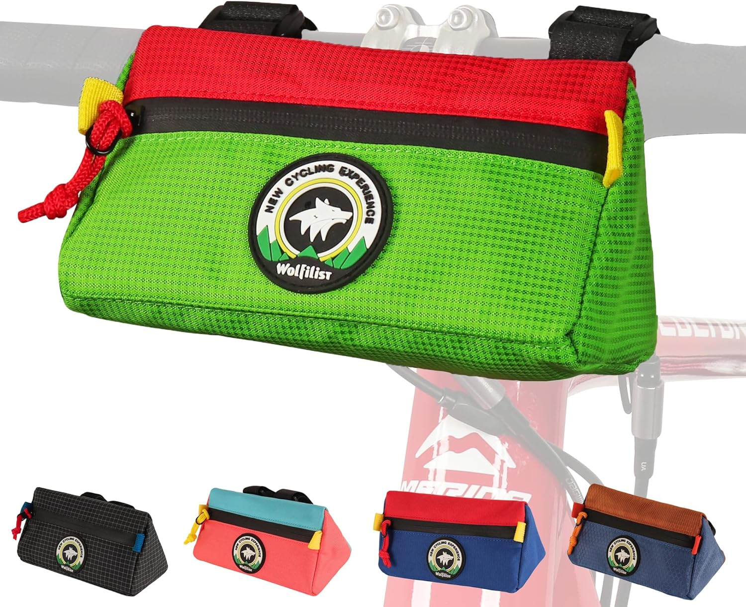 Bike Handlebar Bag, Kids Bicycle Front Basket Pack,Waterproof Bikes Bag,Small Bicycle Handle Bar Bag for Boys Girls Men Women (Black)