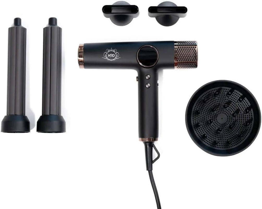 H2D Xtreme 4-In-1 Ionic Magnetic Hair Dryer with 140-220 Degrees Styling Iron image number 3