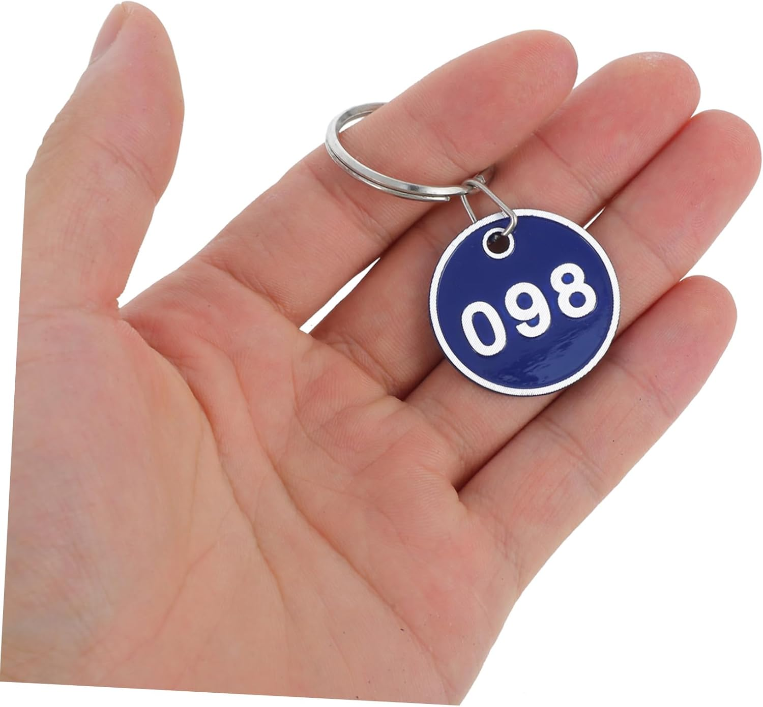 NUOBESTY 100Pcs Tags Aluminum Alloy Metal Luggage Identification Tags Keychain for Sauna Hotels Dormitories Gym Lockers and Travel Suitcases image number 2