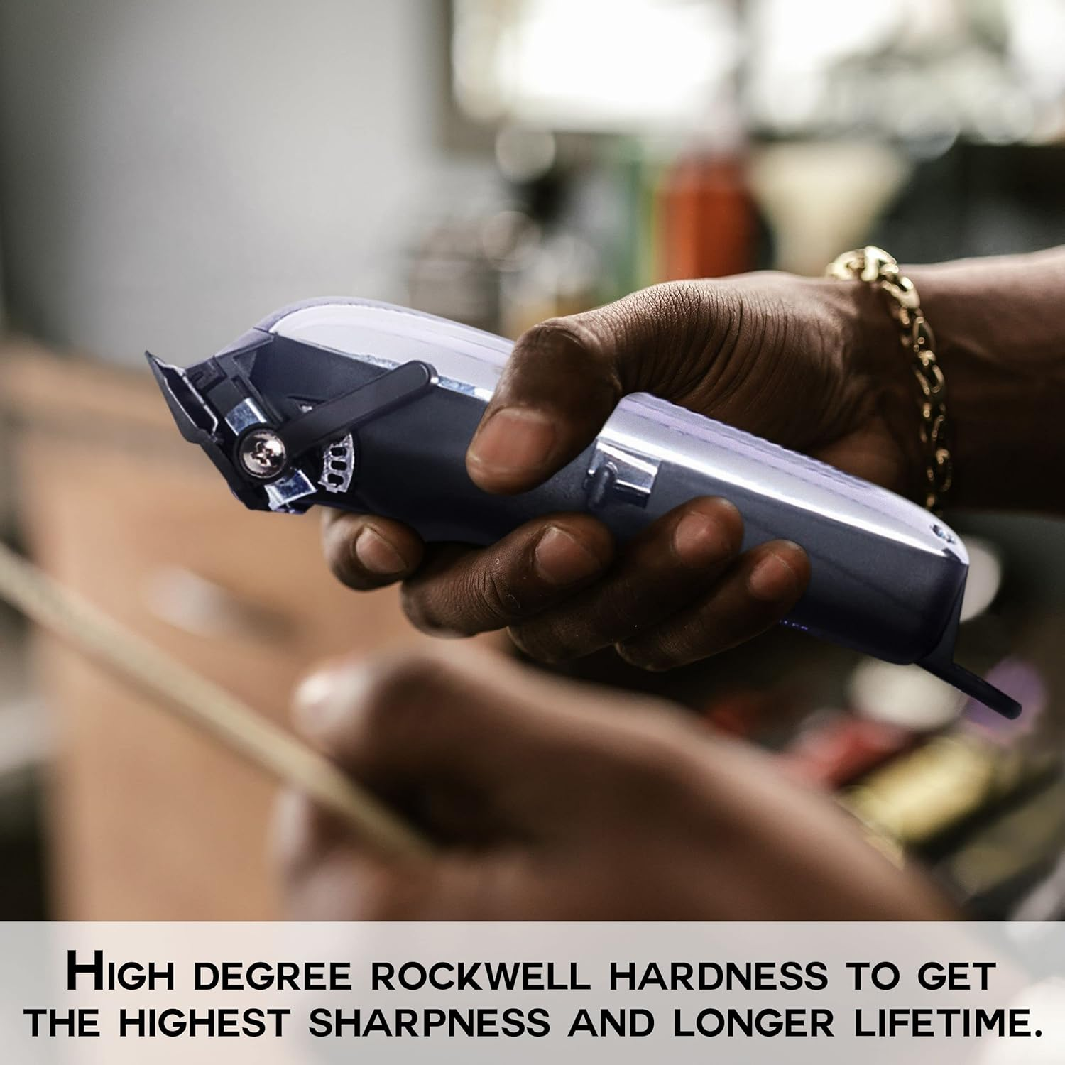 Caliber Pro 9MM Mabuchi Clipper - Professional Hair Cutting Tool Set - Cordless Electric Clippers with 5 Comb Guards, Blade, Oil, USB Charging Cord & Brush - Personal Hair Grooming Kit for Men image number 5