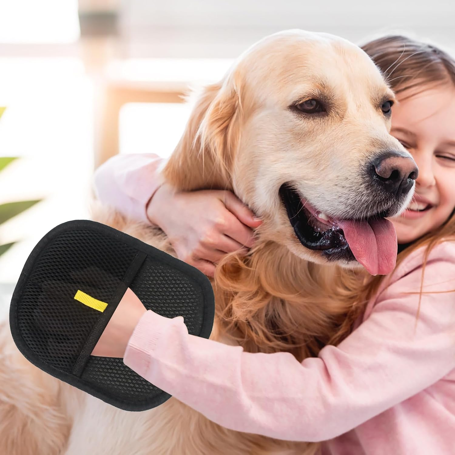 JWTRSVTY 2 X Pet Hair Remover Glove, Antistatic Hair Removal Gloves, Fur Magnet Cats Dogs, Reusable Pet Care Gloves, for Cleaning, Hair Removal and Beauty Purposes image number 2