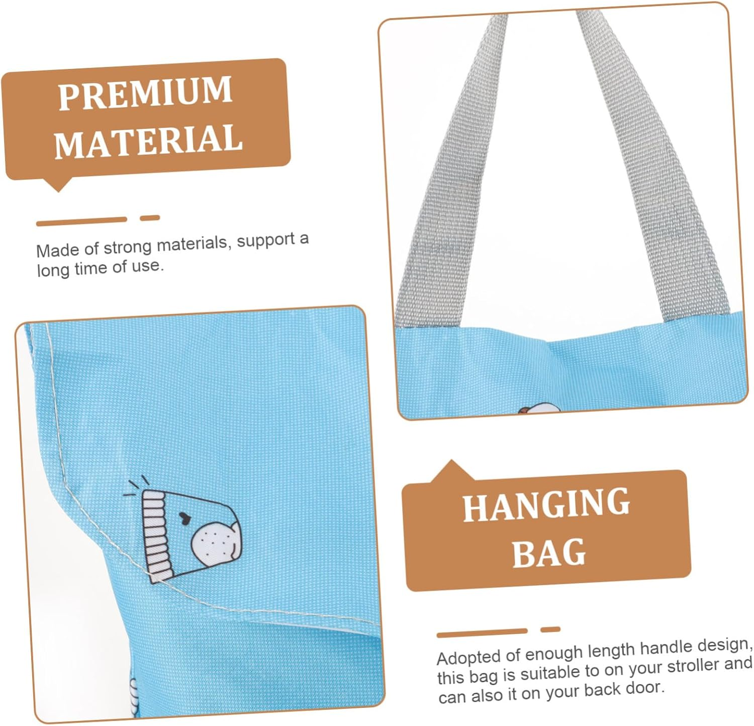 KOMBIUDA Nursery Diaper Bag Portable Diaper Storage Pouch for Travel Organizes Wet Dry For image number 2