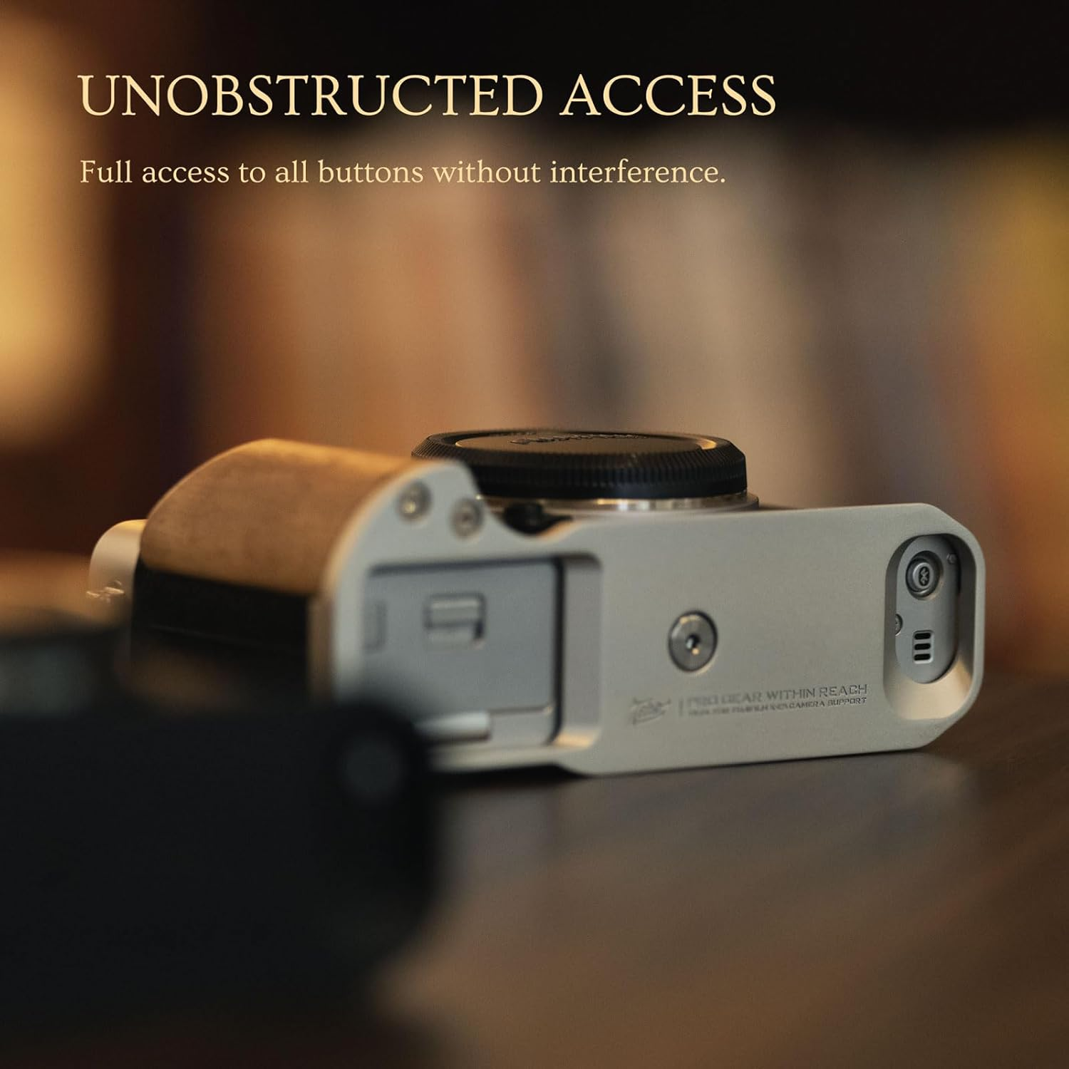 Tilta X-E5 Cage, Vintage Camera Cage Compatible with Fujifilm X-E5 Base Kit, with Mounting Baseplate with Wooden Grip and ARCA Adapter - Black TA-T91-A-B image number 1