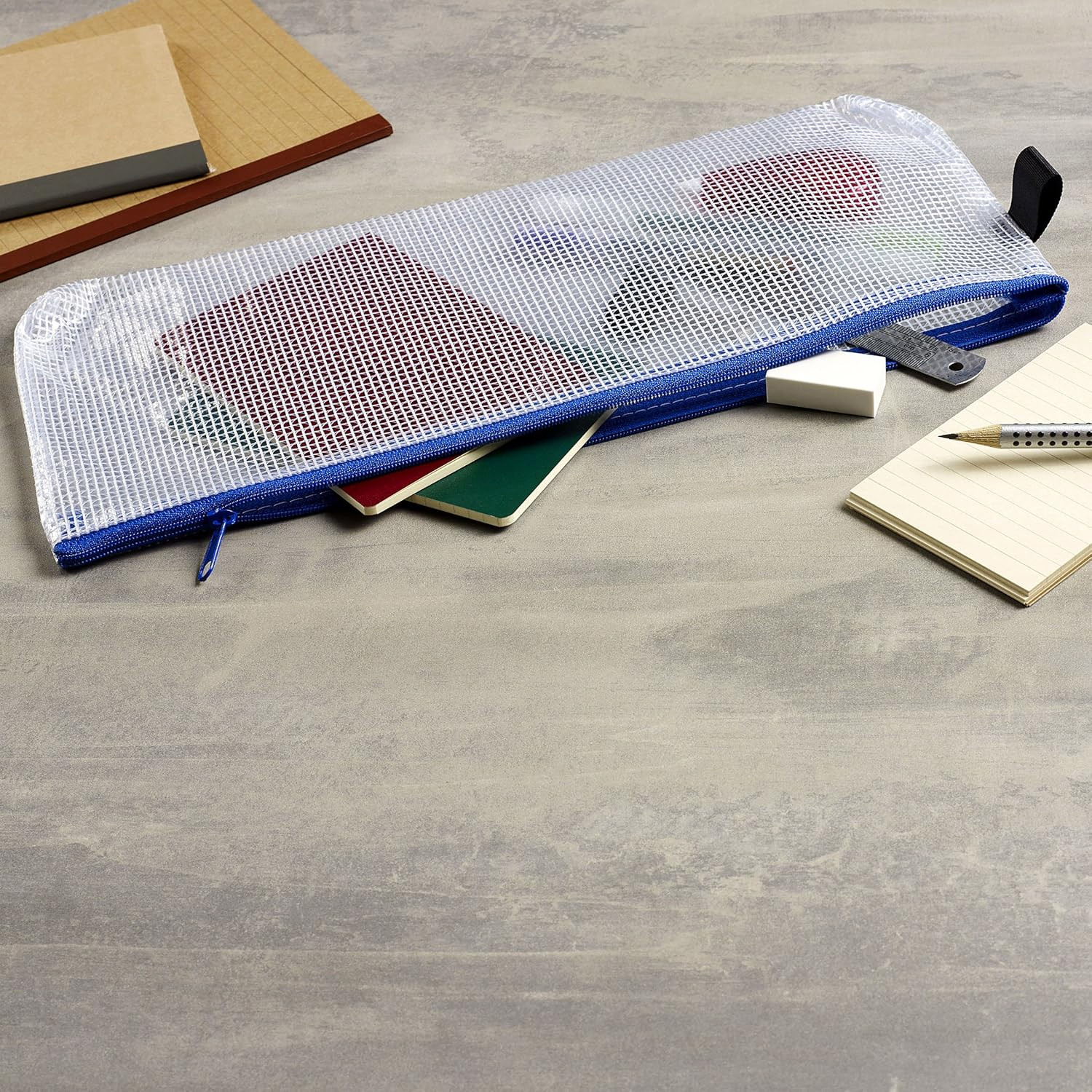 Avery Blue Handy Pouch with Zip, Pencil Case, 330 X 135 Mm (49503) image number 1