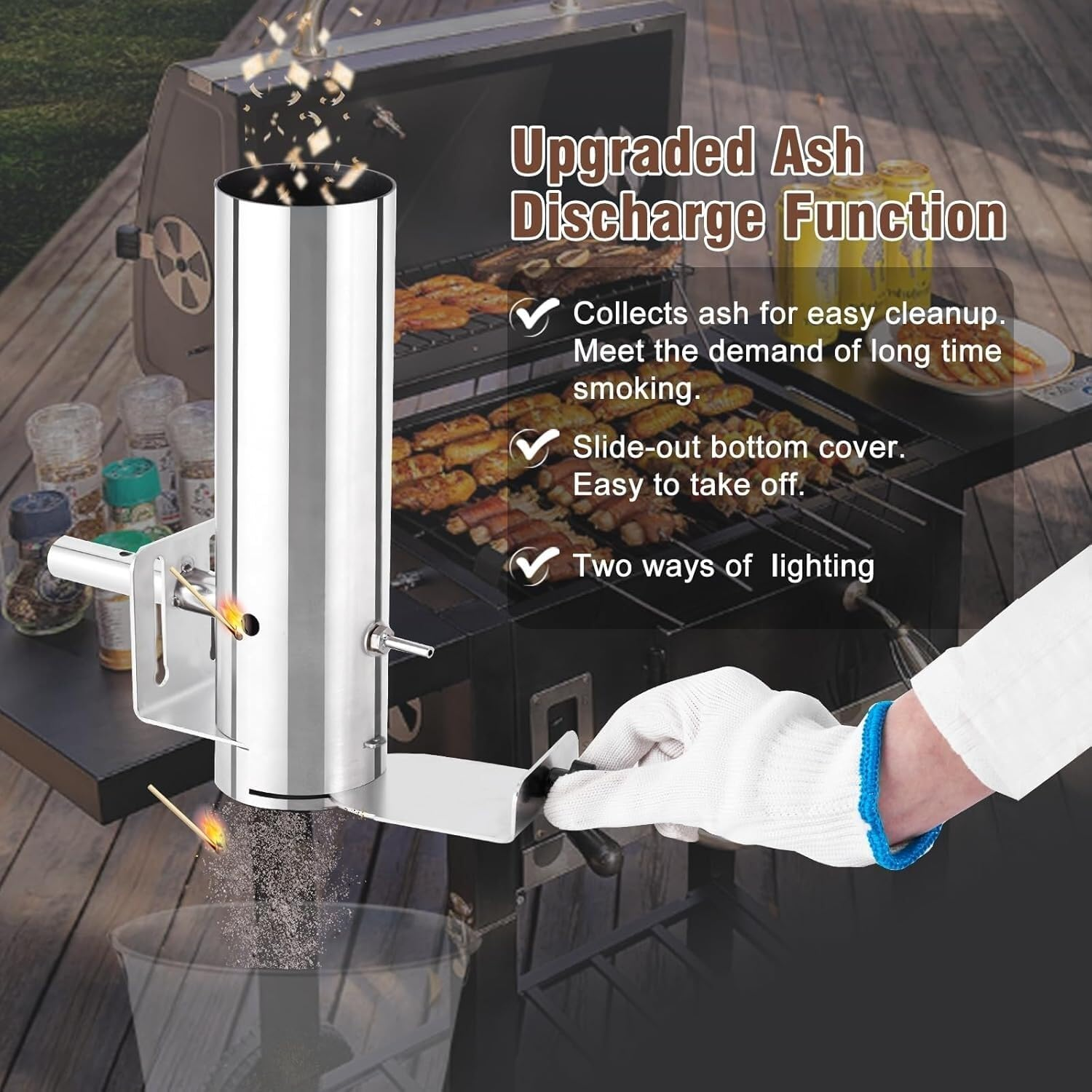 Cold Smoke Generator, Electric Smoke Generator for Smoker, Portable Smoking Tube for Pellet Grill with Air Pump, 1L Capacity, Fit for Any Grill or Smoker image number 2