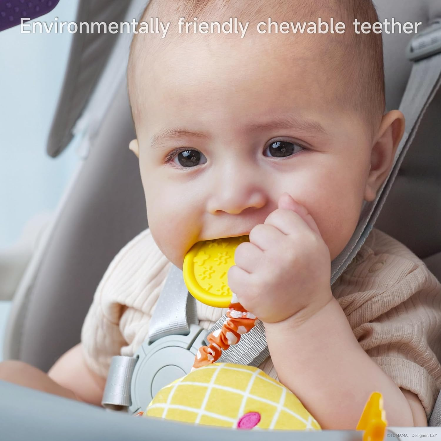 OR or TU Baby Toys for 3 6 9 12 Months, Hanging Toys Fruit Rattles Infant Newborn Stroller Mobile Toys Car Seat Crib Plush Wind Chime for Boys Girls image number 5