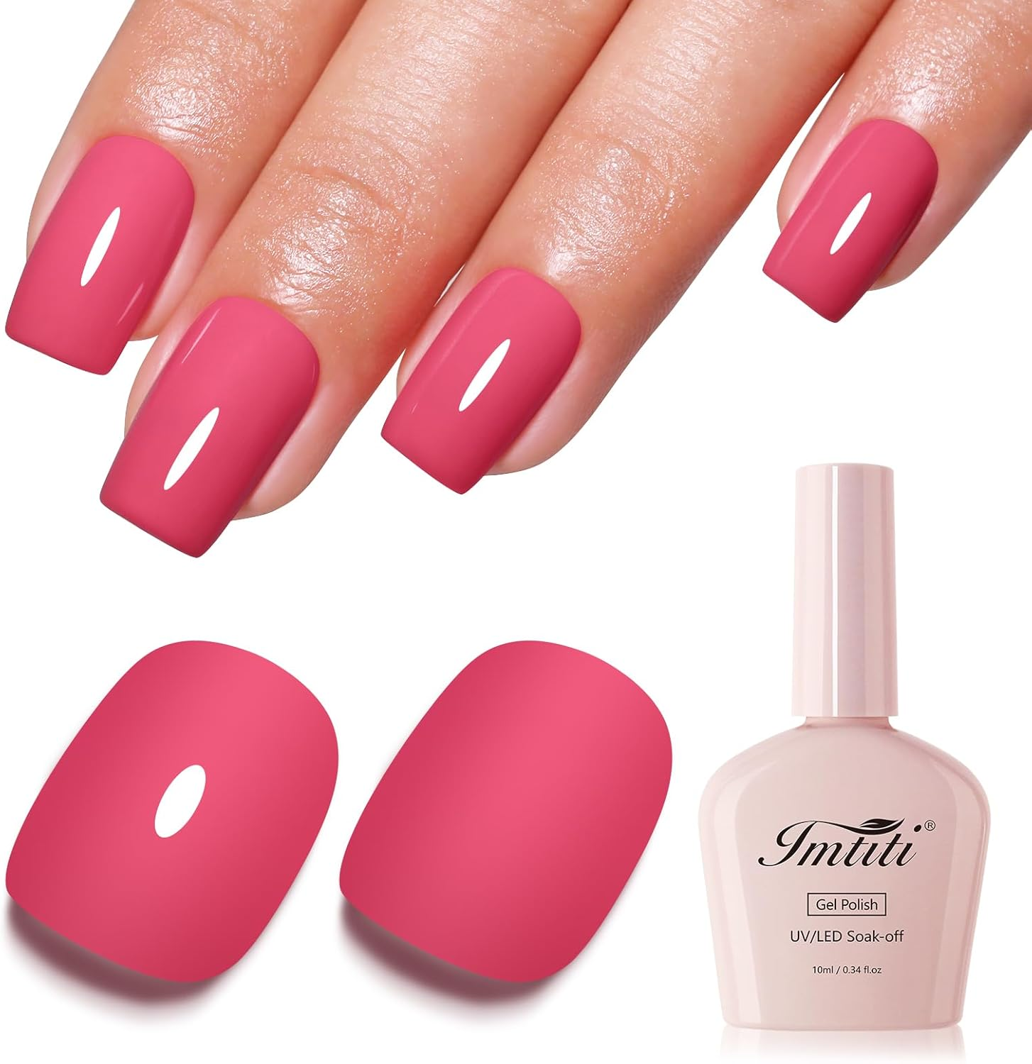 Imtiti Grey Purple Gel Nail Polish, Grey UV Gel Polish for Nail Art, Soak off UV LED