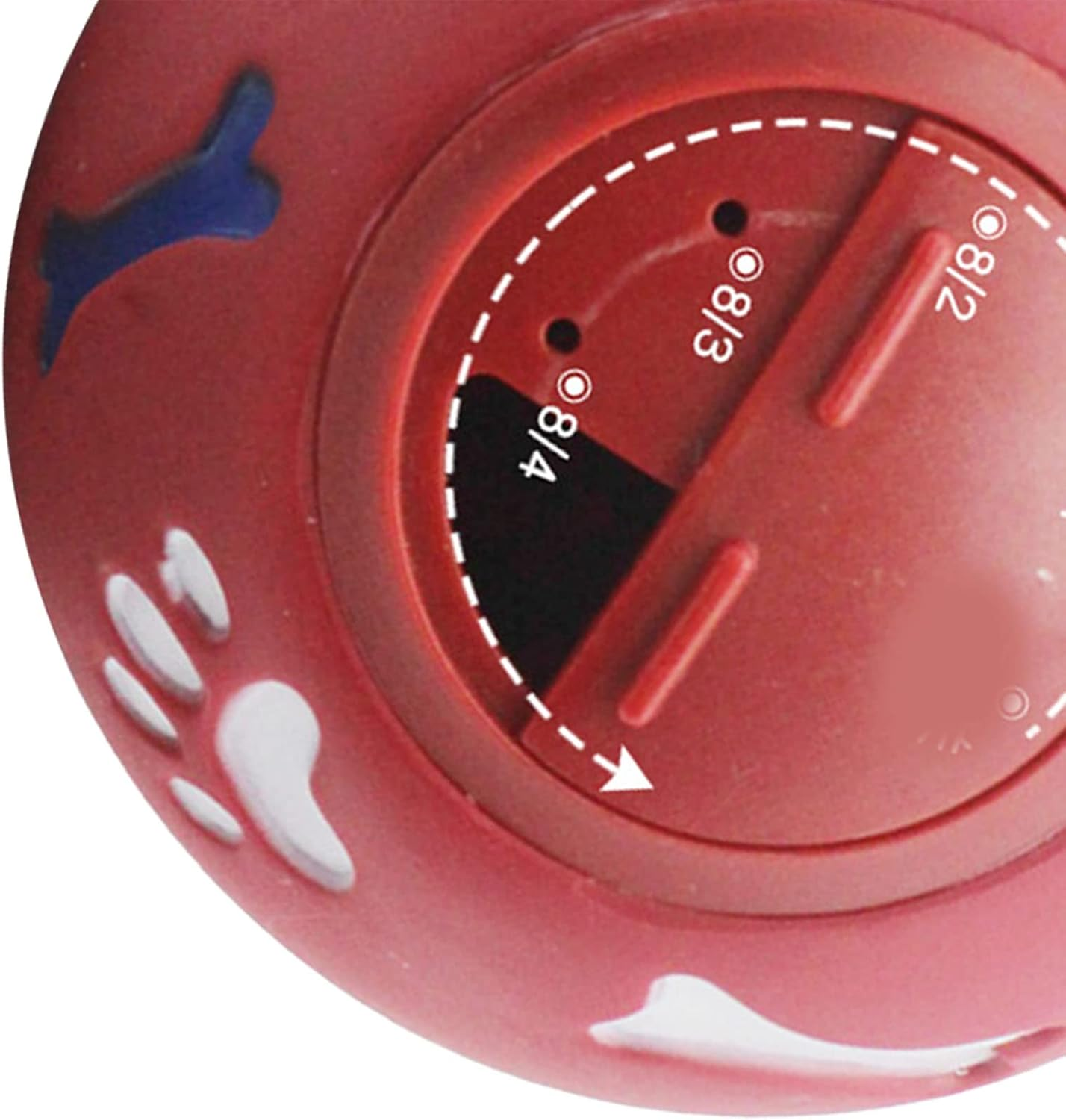 Dog Treat Dispenser Ball, Bite Resistant Cute Design Attractive Puppy Puzzle Chewing Ball Slow Feeding Adjustable for Indoor (M 11Cm/4.3In Diameter) image number 6