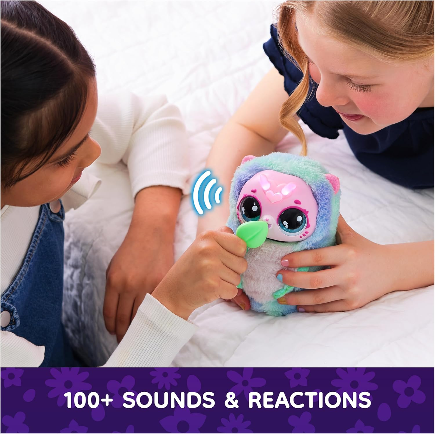 Bloomables by Hatchimals, Kittyfly Surprise Interactive Toy and Flower with Repeatable Reveal and Transformation, 100+ Sounds and Reactions (Styles Vary), Kids Toys for Girls and Boys.