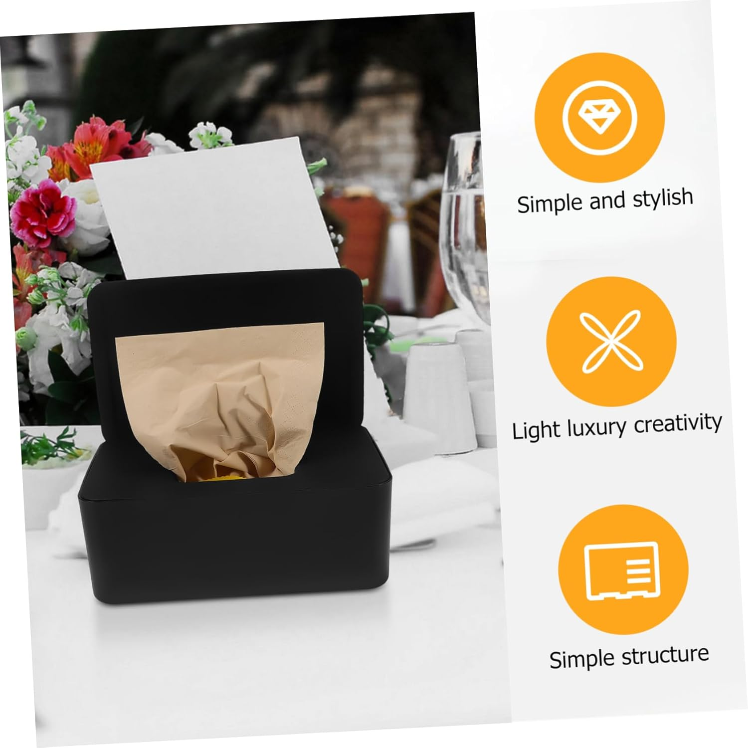 Wet Wipes Storage Box Lid Portable Wipes Holder Case for Home and Travel Keeps Fresh image number 2