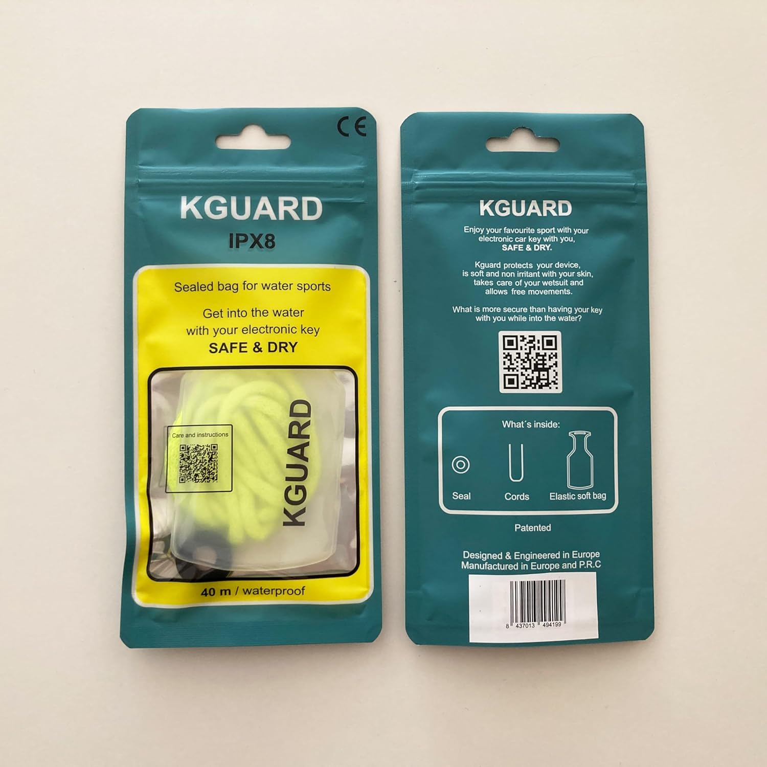 KGUARD Compact, Waterproof and Watertight Key Pouch for the Electronic Car Key. Certified (IPX8). Designed for Water Sports (Surfing, Sup, Kitesurfing, Windsurfing, Foil, Swimming...)