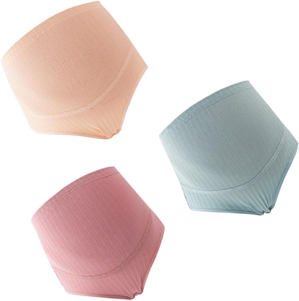 Gatuida 3Pcs High Waist Maternity Panties Cotton Splice Stomach Lift for Pregnant Women Underwear Bottoms image number 1