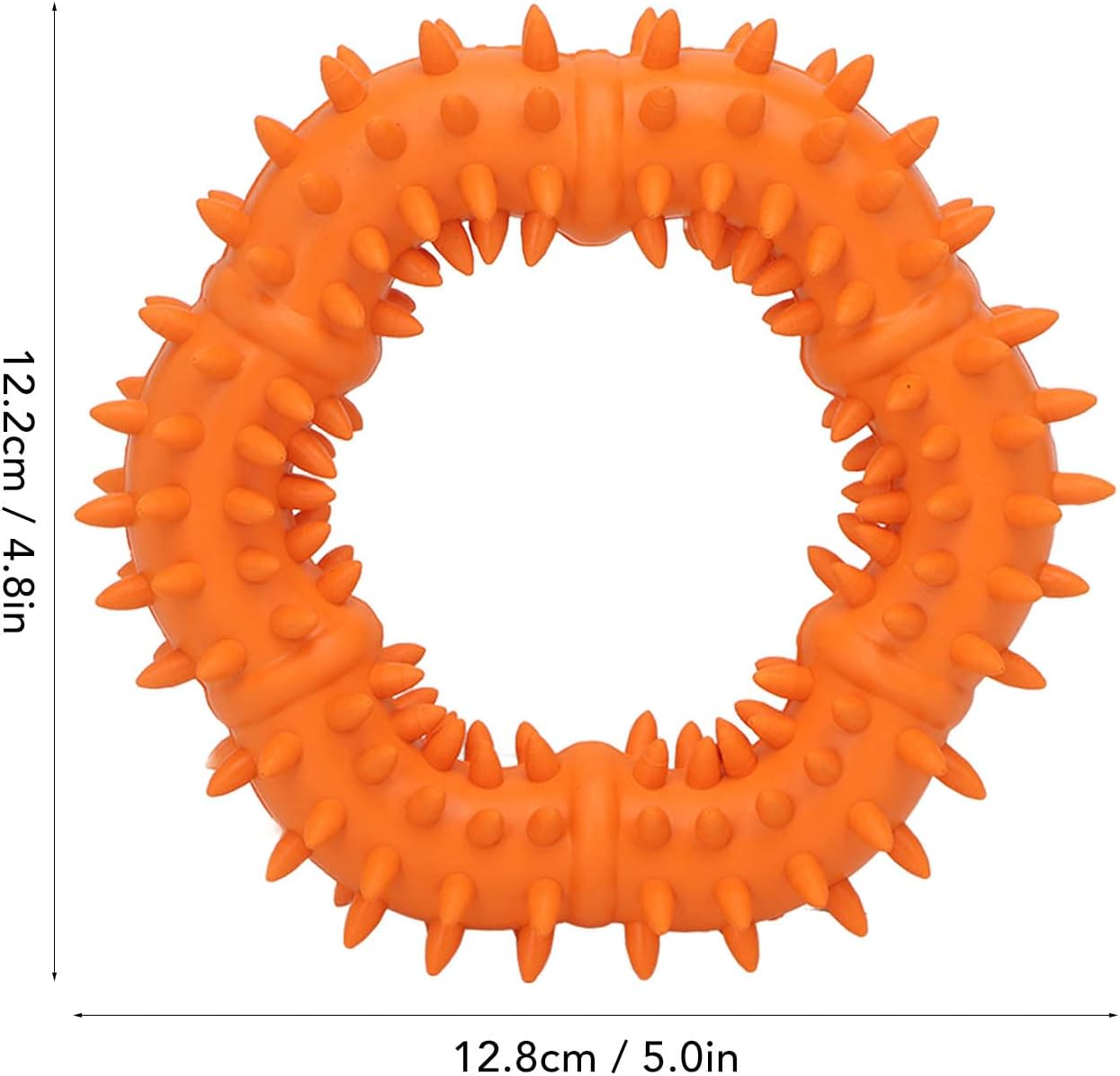 JOROBURO Dog Chew Toy, Thorn Design Rubber Lightweight Throwing Catching Flying Burr Ring Dog Toy, Durable Indestructible Dog Thorn Toy for Pet Stress Relief Teeth Grinding Training image number 2