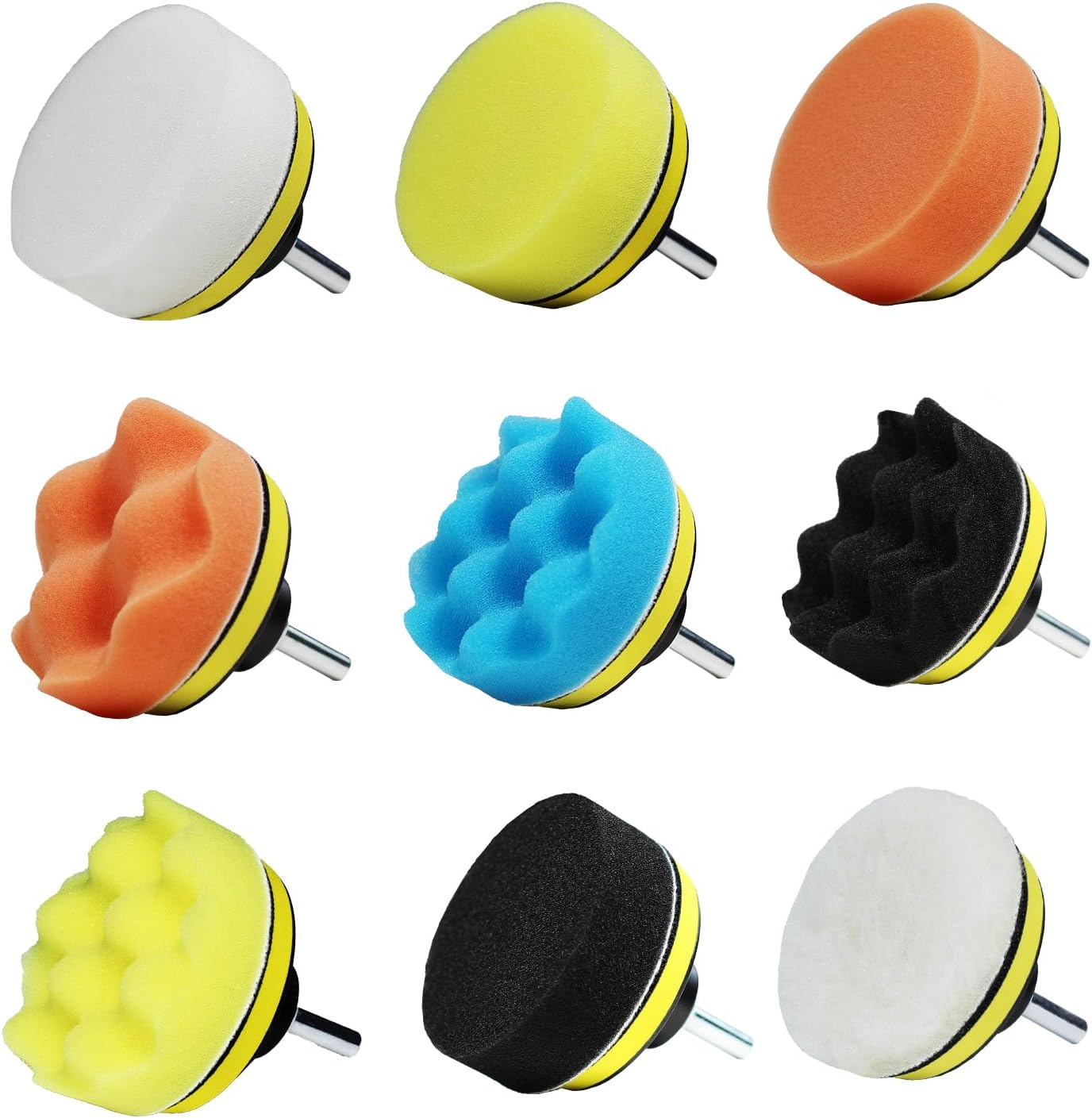 31 Pieces Polishing Pad Kit, 3 Inch Car Foam Buffing Pads Sponge Buffing Pads for Car Sanding, Buffing, Waxing, Sealing Glaze image number 2