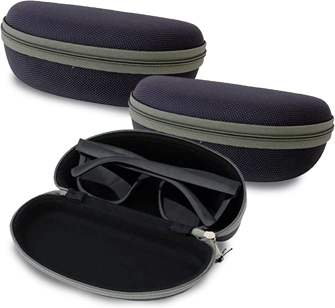 3PCE Jumbo Sunglasses Case Portable Travel Zipper Eyeglasses Frame Glasses Cases image number 6