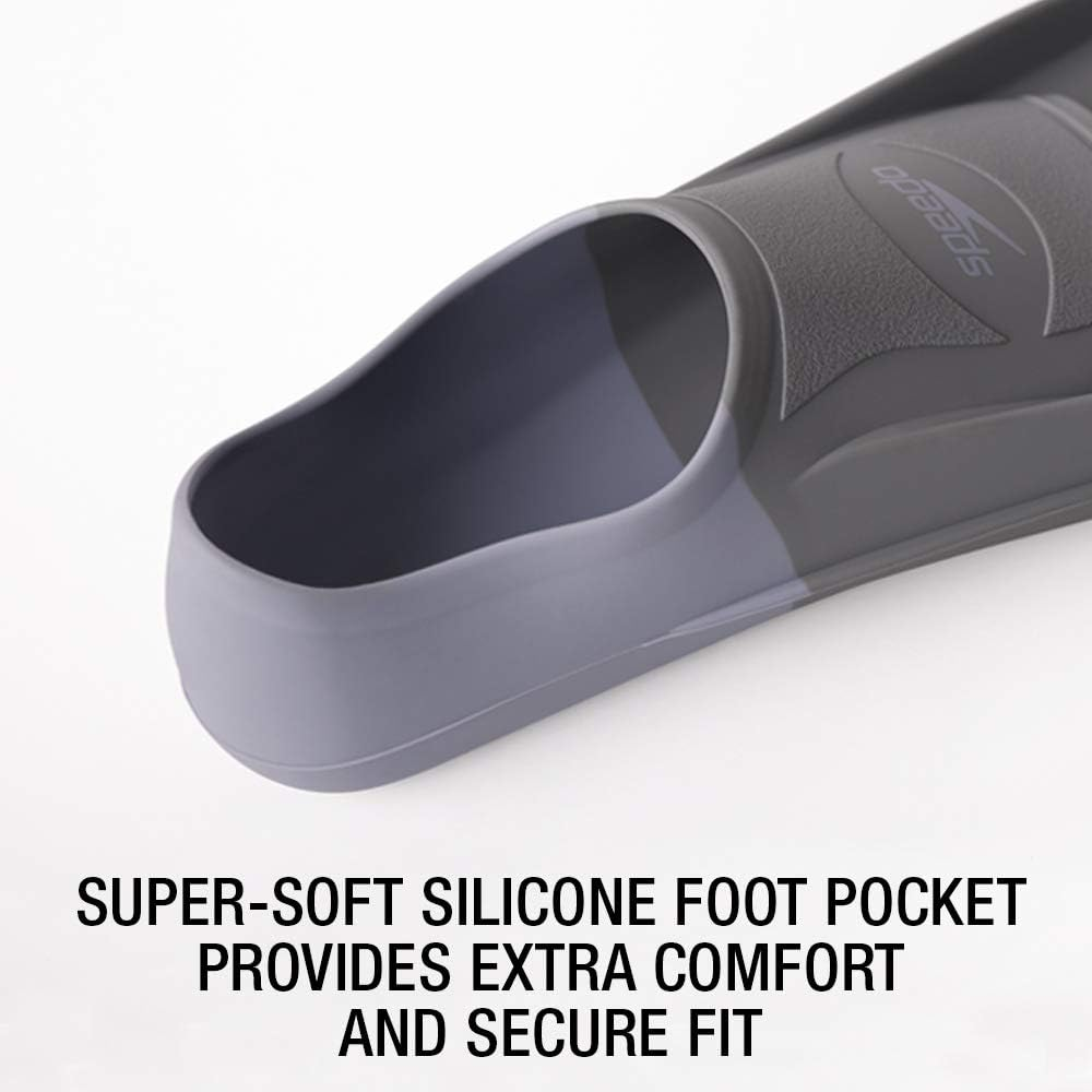 Speedo Unisex-Adult Swim Training Fins Rubber Short Blade image number 3